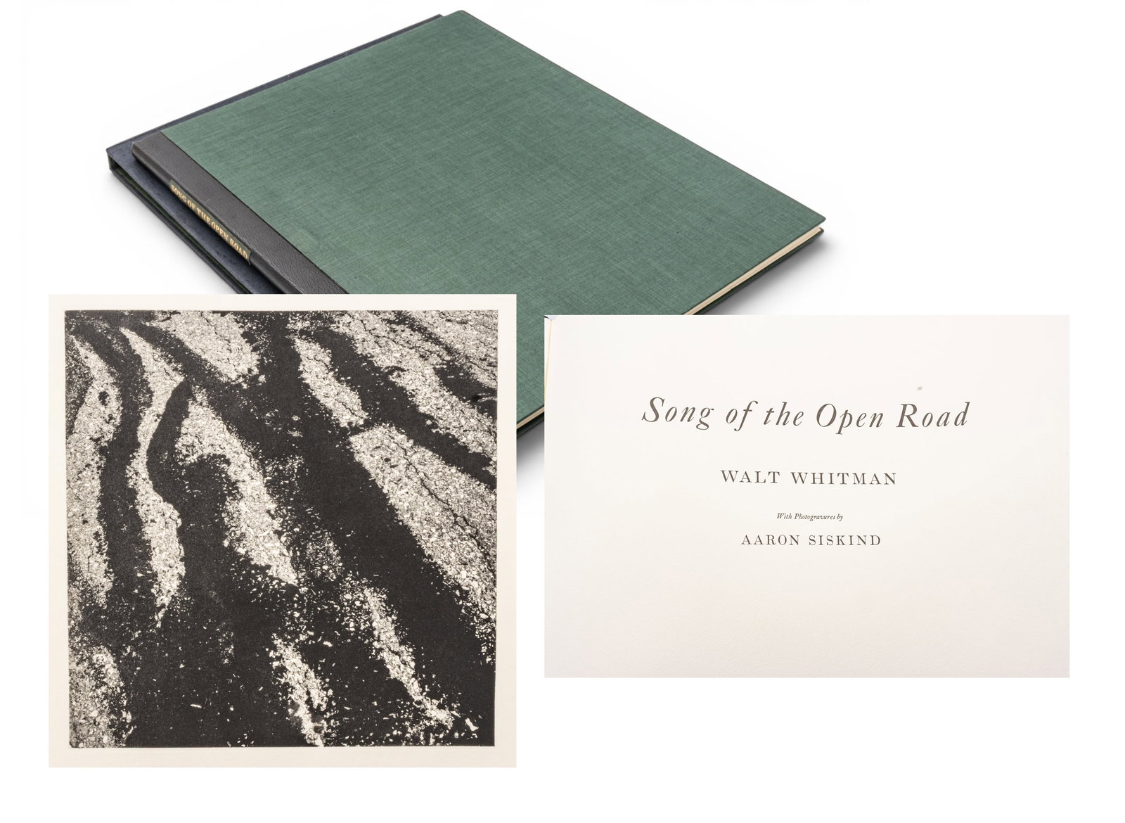 Aaron Siskind (American, 1903-1991) Text by Walt Whitman, 6 Hand-pulled Photogravures 1990, 'Song of (1 of 10)