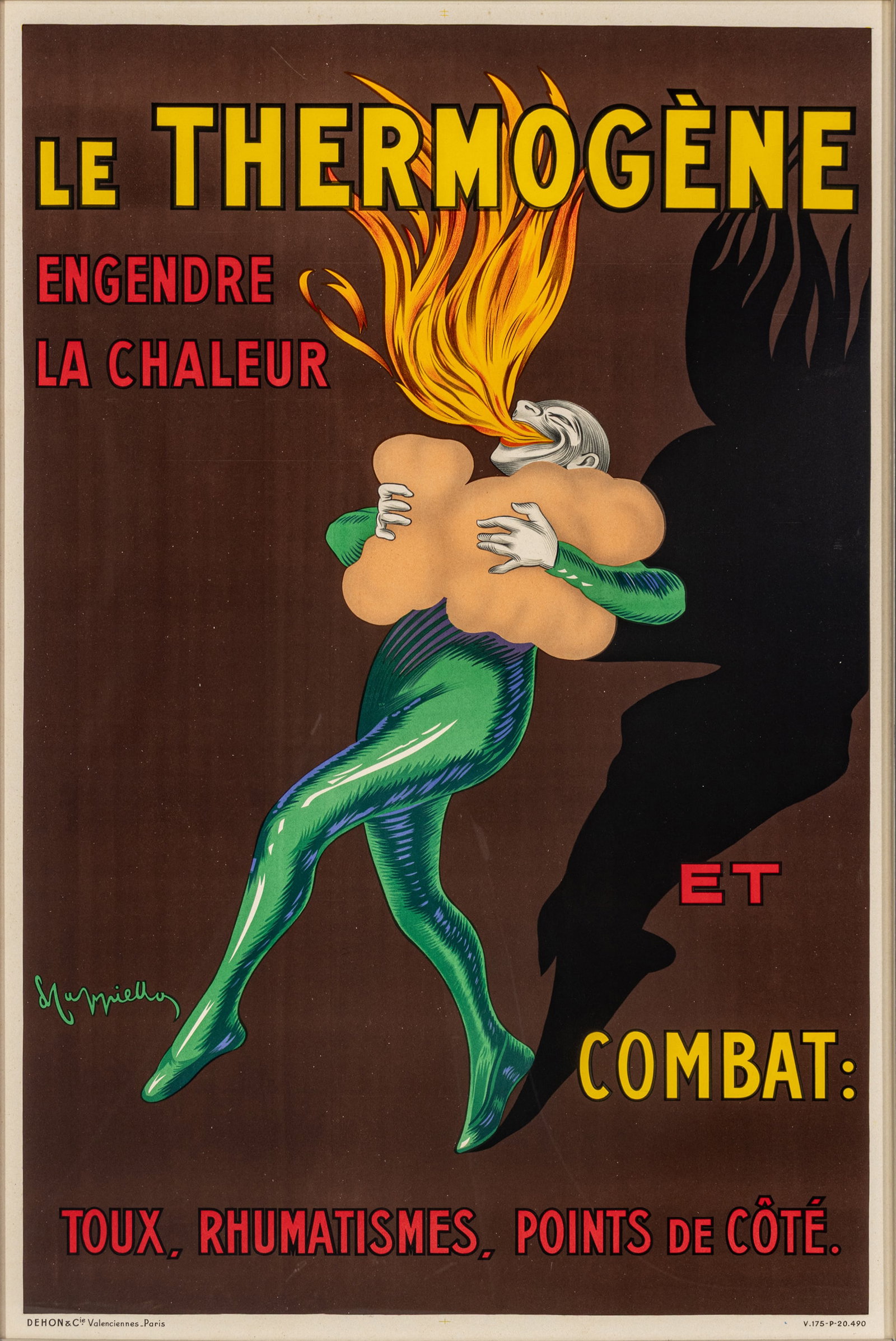 Leonetto Cappiello (French, 1875-1942) Lithographic Poster in Colors on Paper, Linen Backed, Ca. (1 of 9)