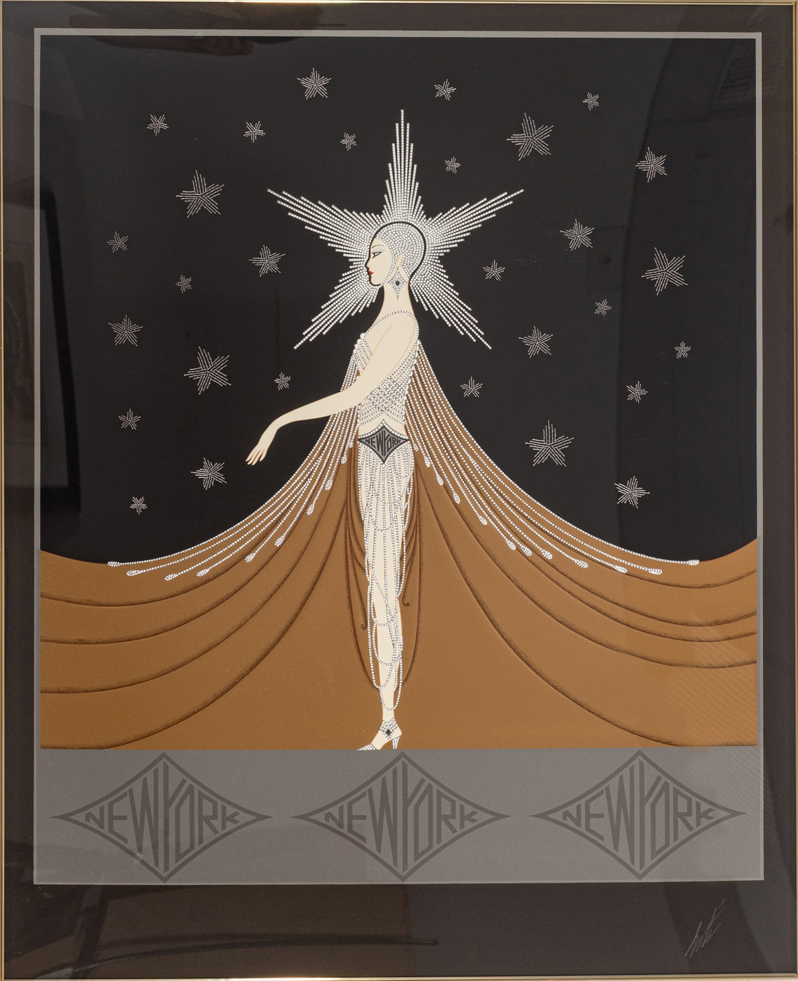 Erté (Romain De Tirtoff) (French, 1892-1990) Screenprint in Colors with Embossing and Foil (1 of 6)