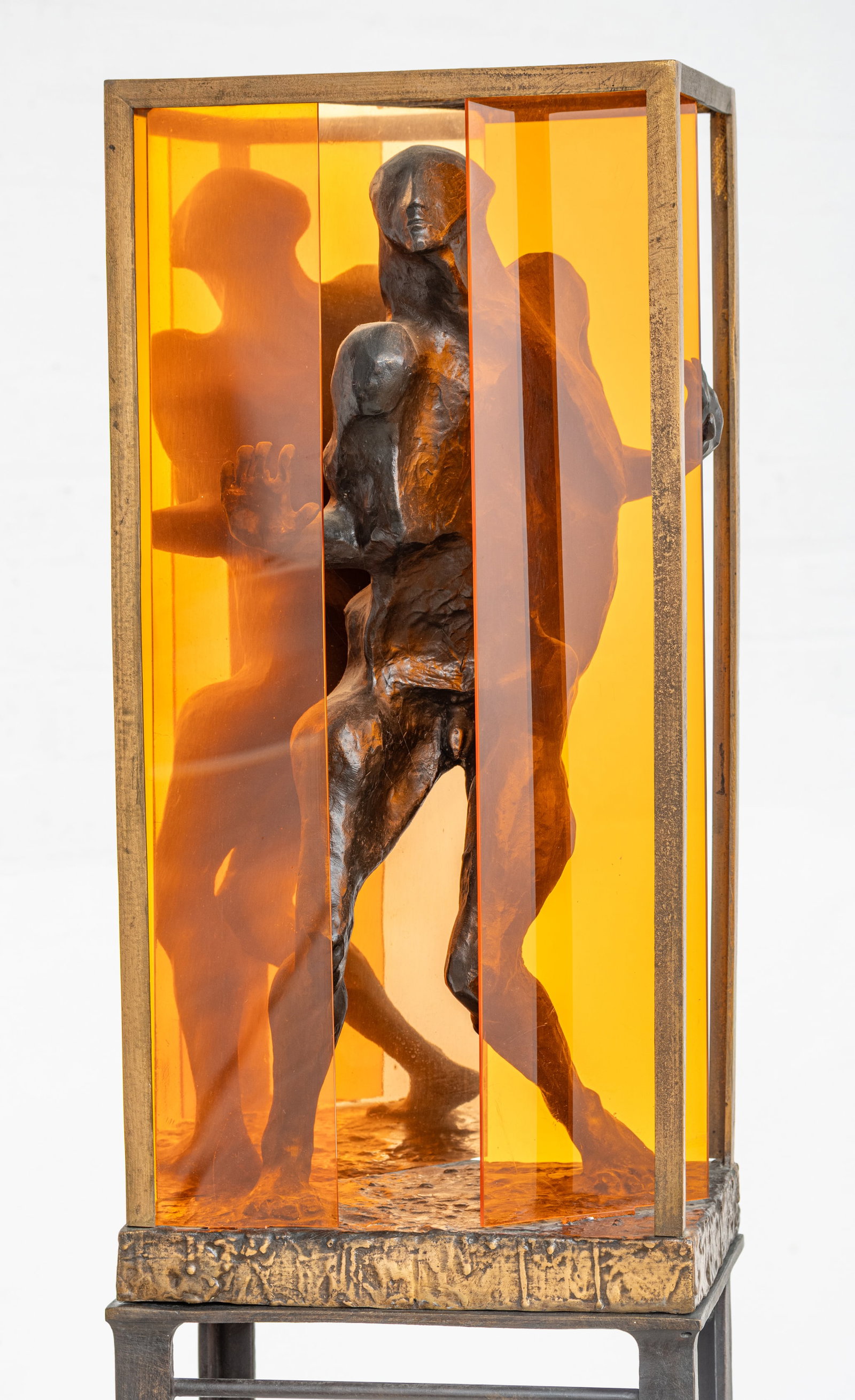 Michael Ayrton (British, 1921-1975) Bronze Sculpture 'Cage Mirror Maze #6/6', H 68.5" W 13.5" Depth (1 of 11)