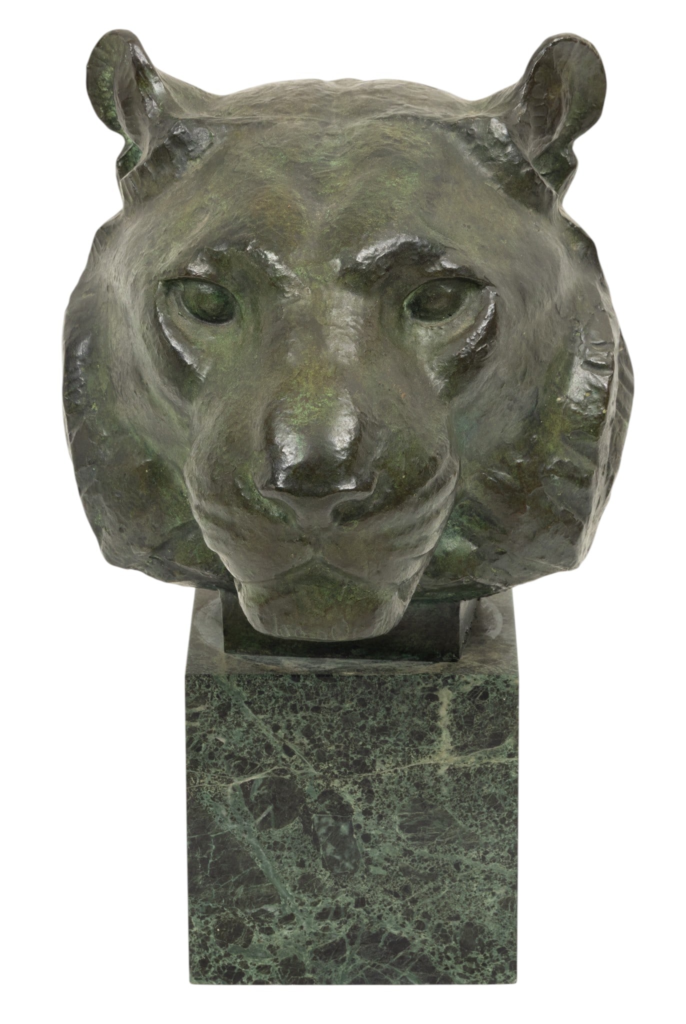 Charles Delhommeau (French, 1883-1970) Bronze Sculpture, Ca. 1920-30, 'Panther', H 10" W 8.5" Depth (1 of 5)
