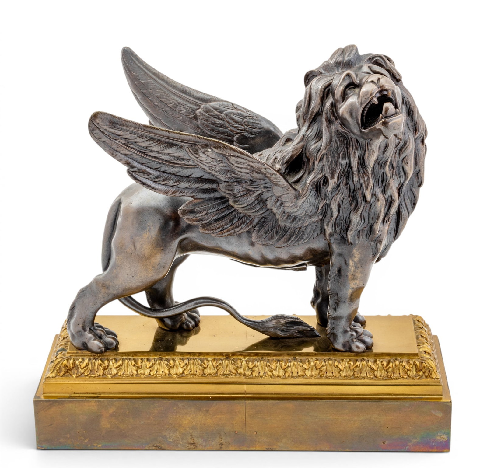 French Bronze Sculpture 1840-1860, 'Lion of Saint Mark', H 9" W 10" Depth 6" (1 of 9)