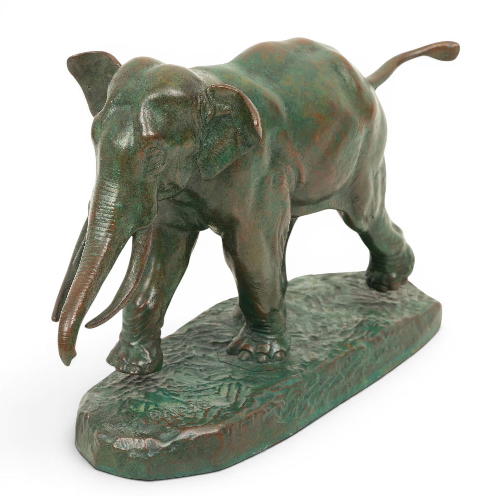 Antoine-Louis Barye (French, 1796-1875) Bronze Sculpture 19th C., 'Elephant D'Asie (Indian (1 of 6)