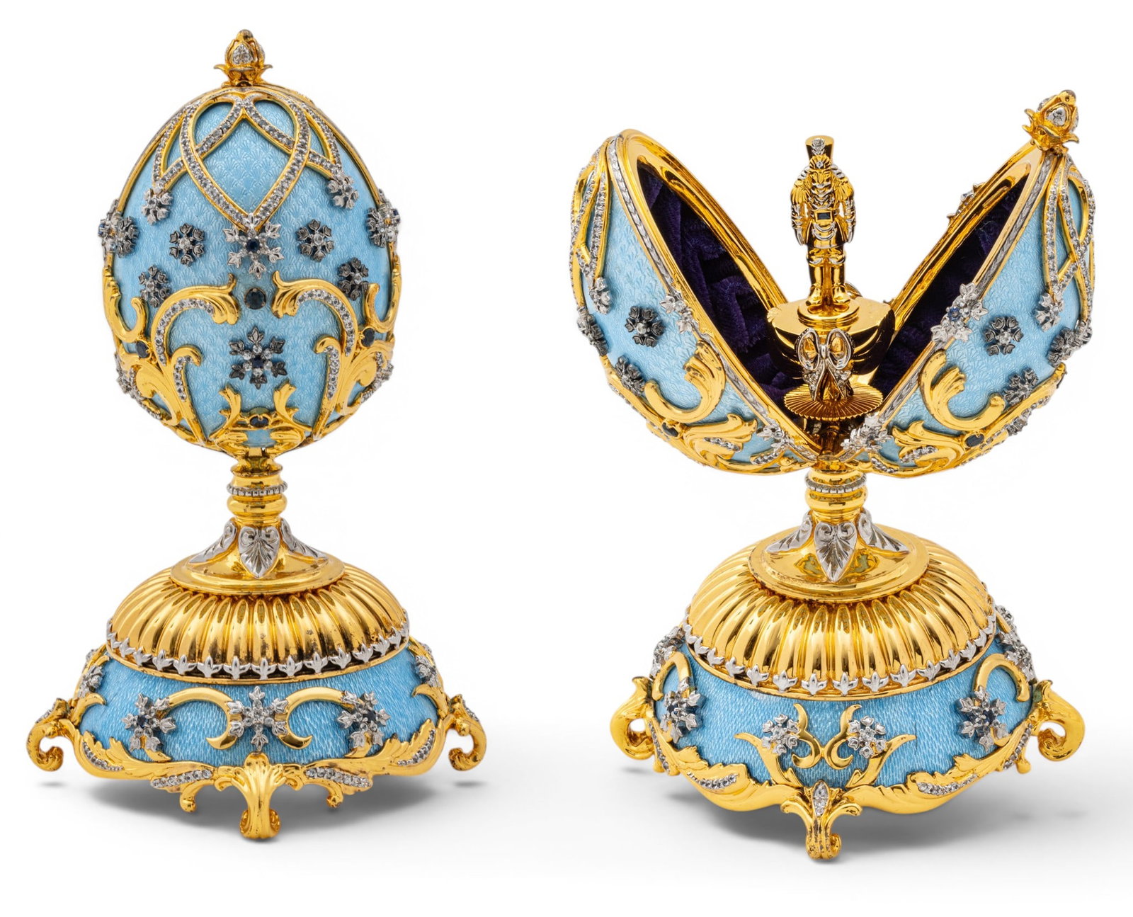House of Igor Carl Fabergé, (Russian) Gold Plated Sterling Silver, Enamel and Crystal 'Waltz of (1 of 13)