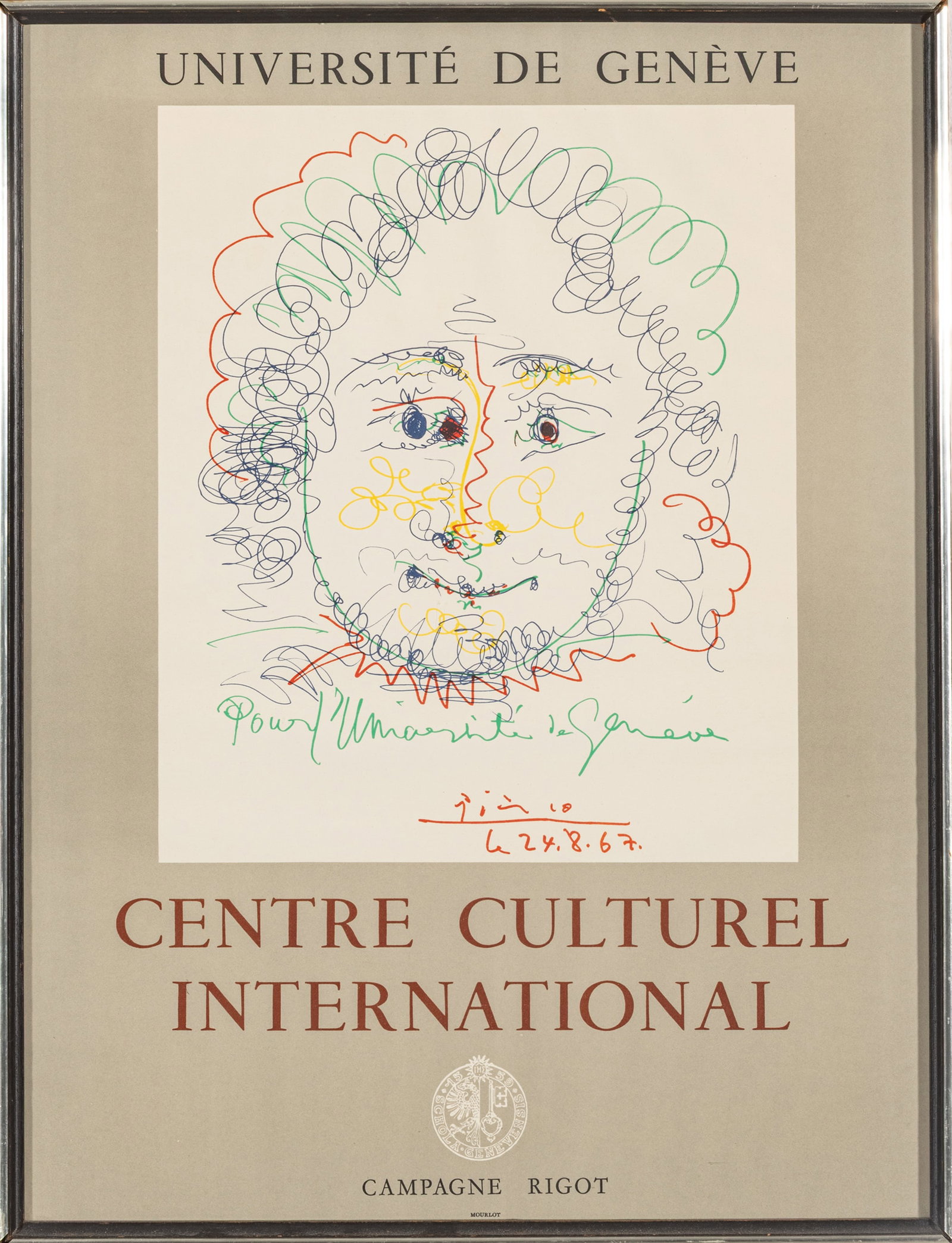 Pablo Picasso (Spanish, 1881-1973) Offset Lithographic Poster 'Centre Cultural International', H (1 of 5)