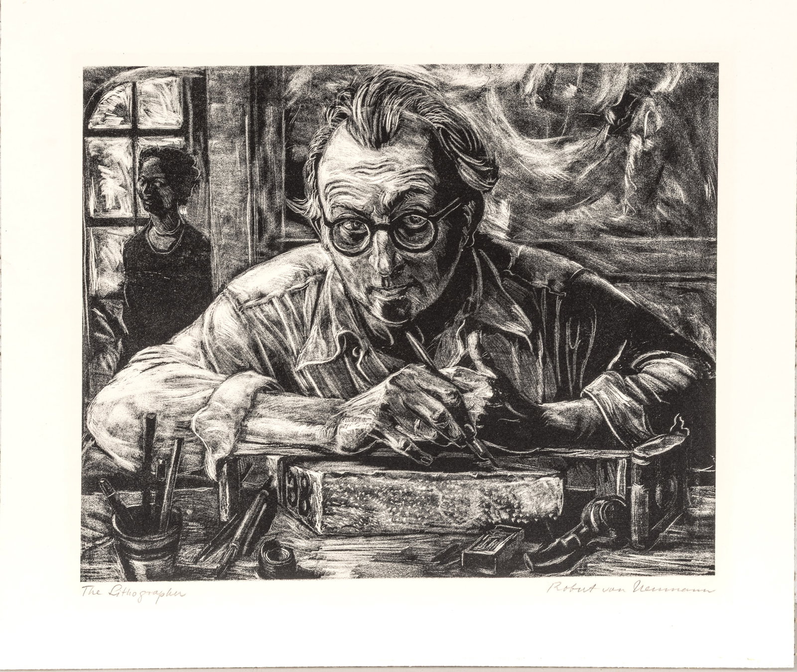 Robert Von Neumann (AMERICAN/GERMAN, 1888-1976) 'The Lithographer' (1 of 7)