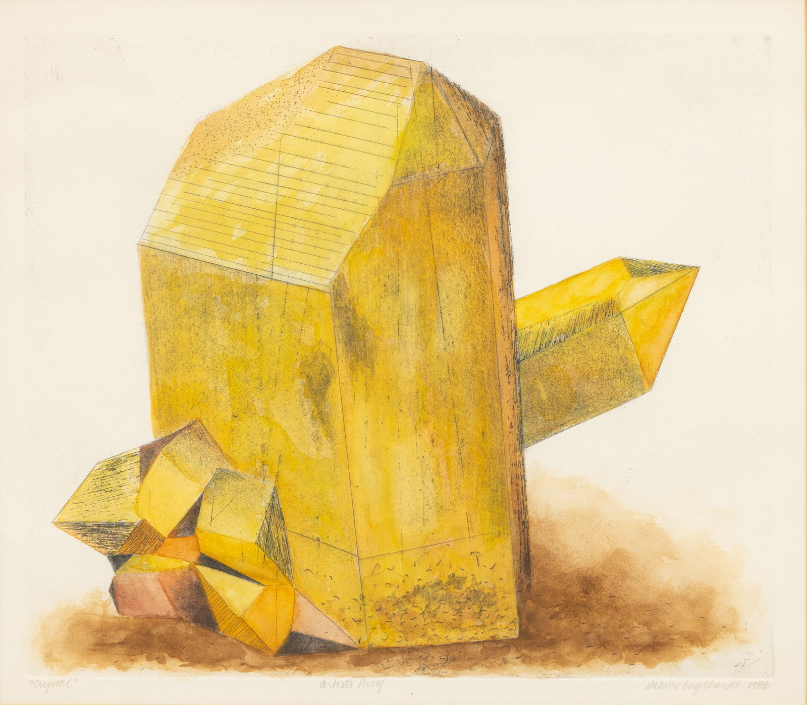 Sabine Engelhardt (American, 20th C.) Color Etching on Paper 1986, H 15" W 17.5" (1 of 6)