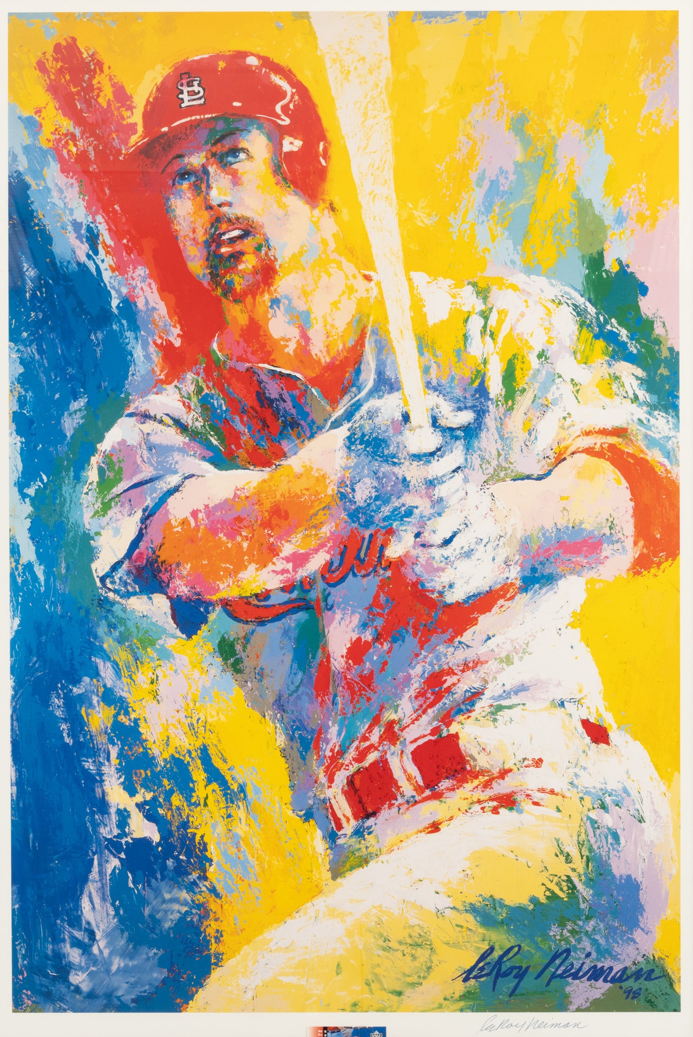 Leroy Neiman (American, 1921-2012) Offset Lithograph on Paper, Ca. 1998, 'Mark McGwire', H 31.5" W (1 of 9)