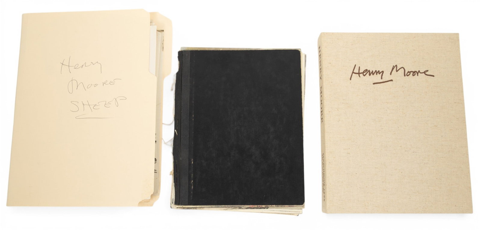 After Henry Moore (British, 1898-1986) Collotypes on Paper with Book 'Sketchbook 1928: the West Wind (1 of 11)