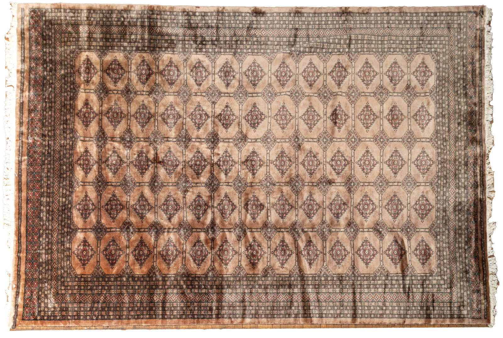 Pakistani Hand Knotted Wool & Silk Carpet W 9' 5" L 12' (1 of 5)