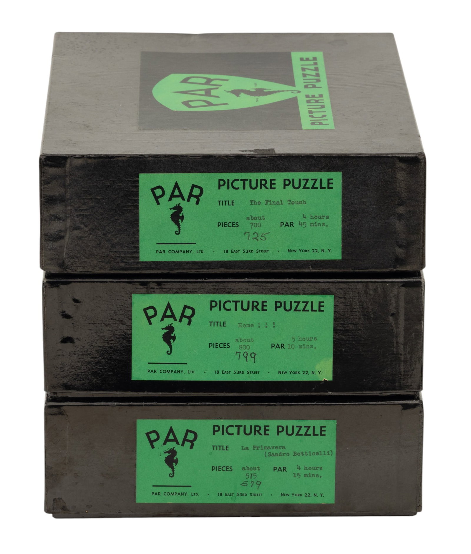PAR Picture Puzzles (American, B. 1932) Hand-cut Artisanal Wooden Jigsaw Puzzles 20th Century, 'The (1 of 5)