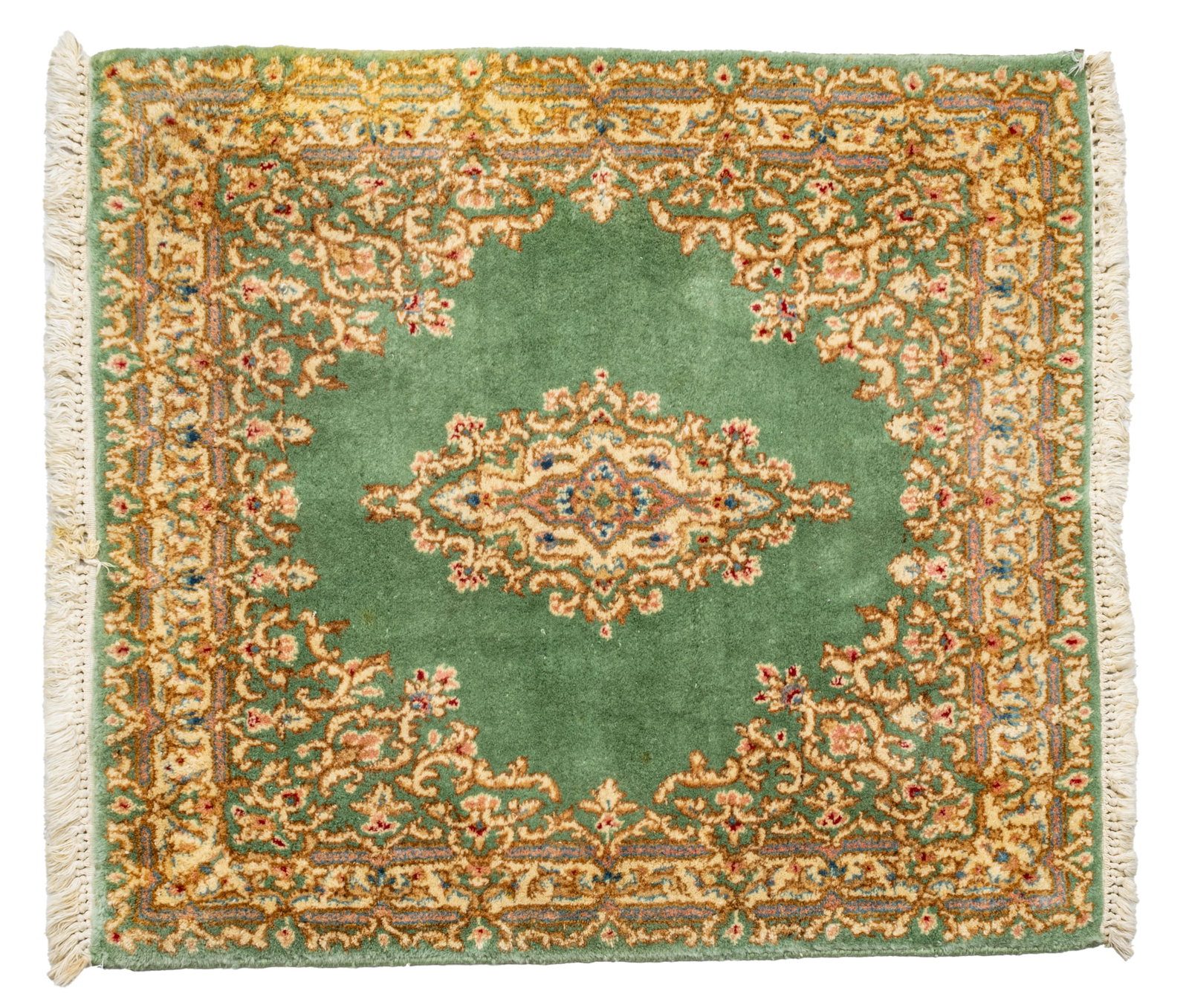 Persian Kerman Handwoven Wool Rug, 1950s, W 2' 11" L 3' 2" (1 of 4)