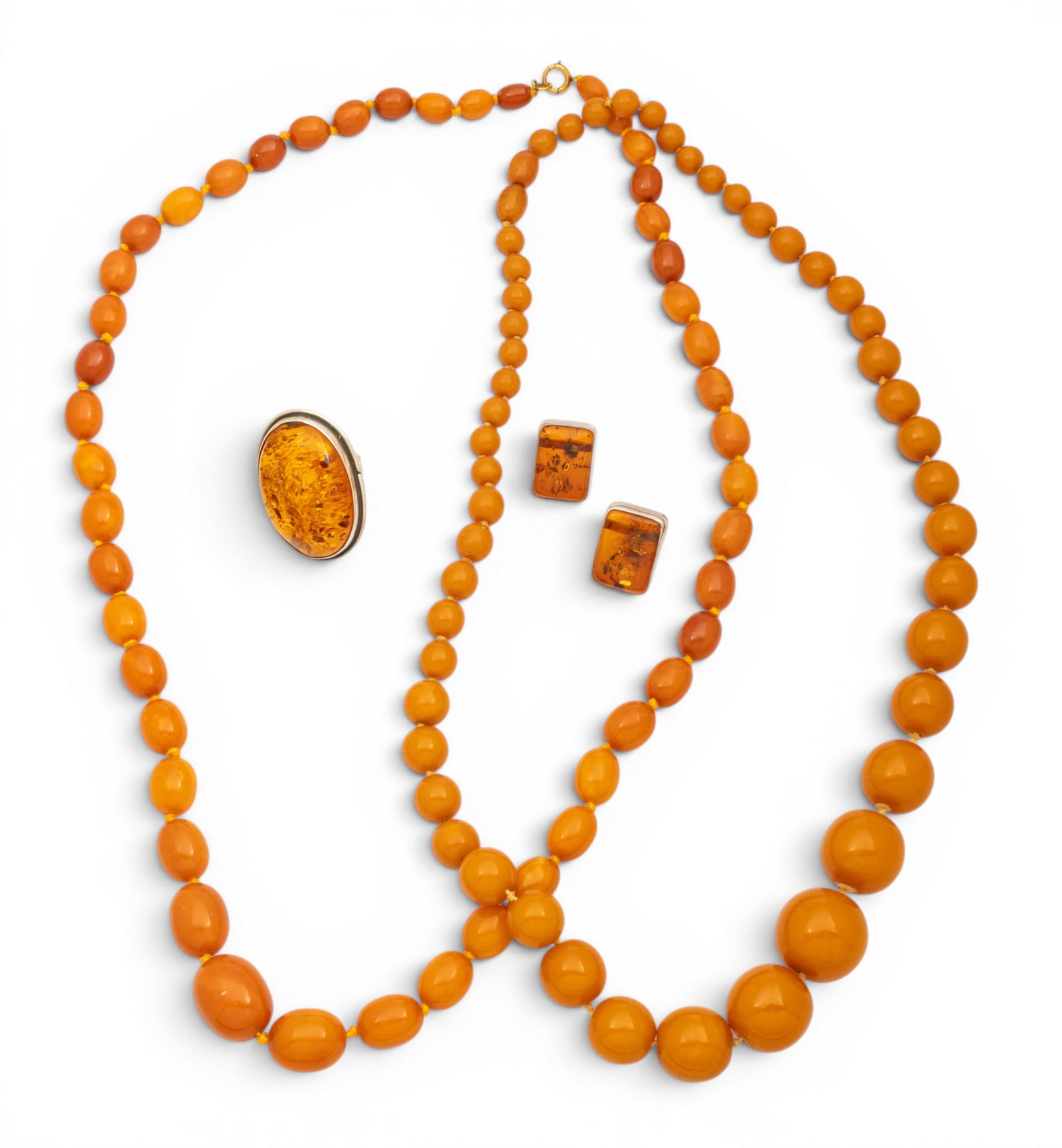 Amber Necklaces (2) + Baltic Amber Ring + Earrings 5 PCS (1 of 6)