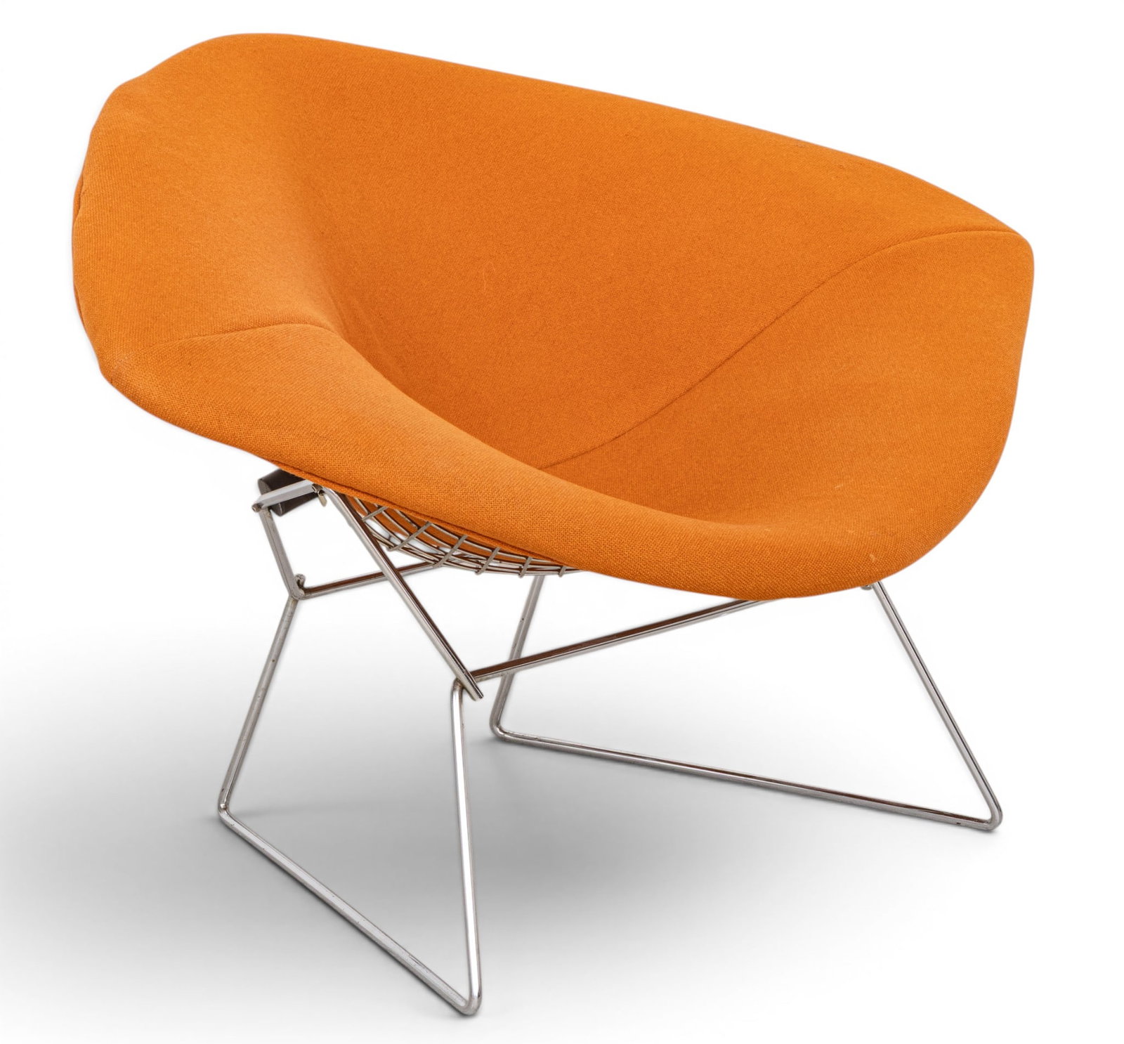 Harry Bertoia for Knoll (American, 1915-1978) Welded Steel and Fabric Diamond Lounge Chair, Ca. (1 of 7)
