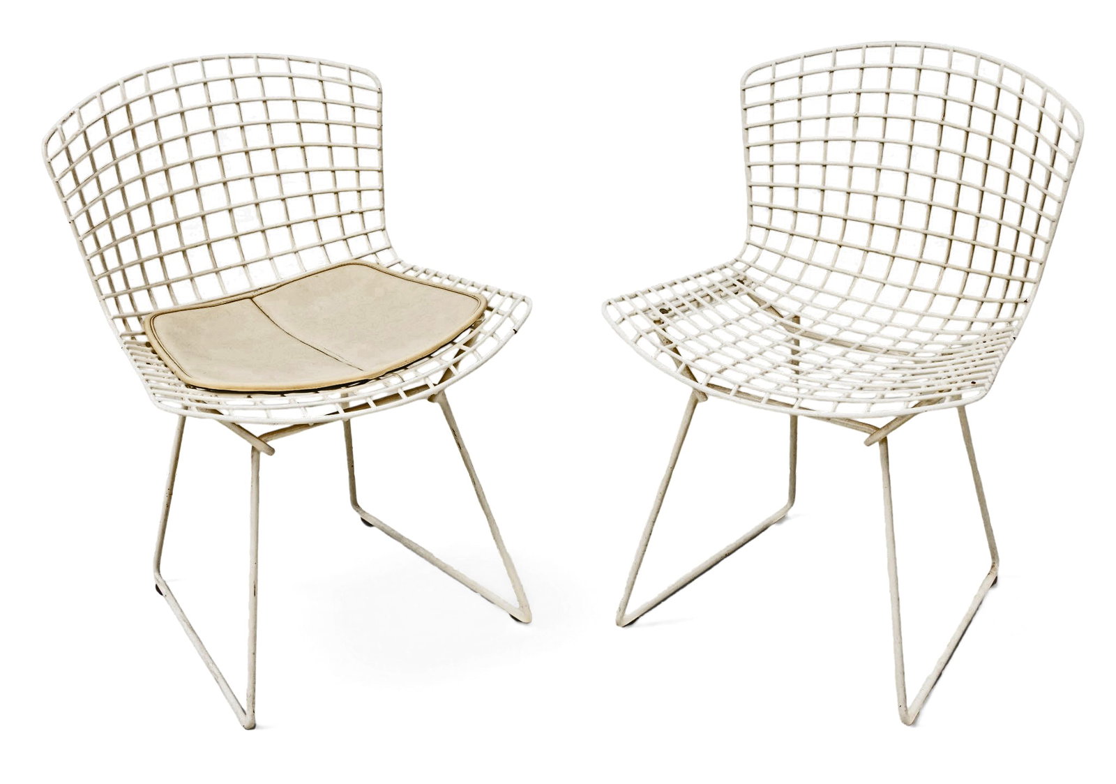 Bertoia Style Wire Side Chairs, H 29" W 21" Depth 20" 2 PCS (1 of 4)