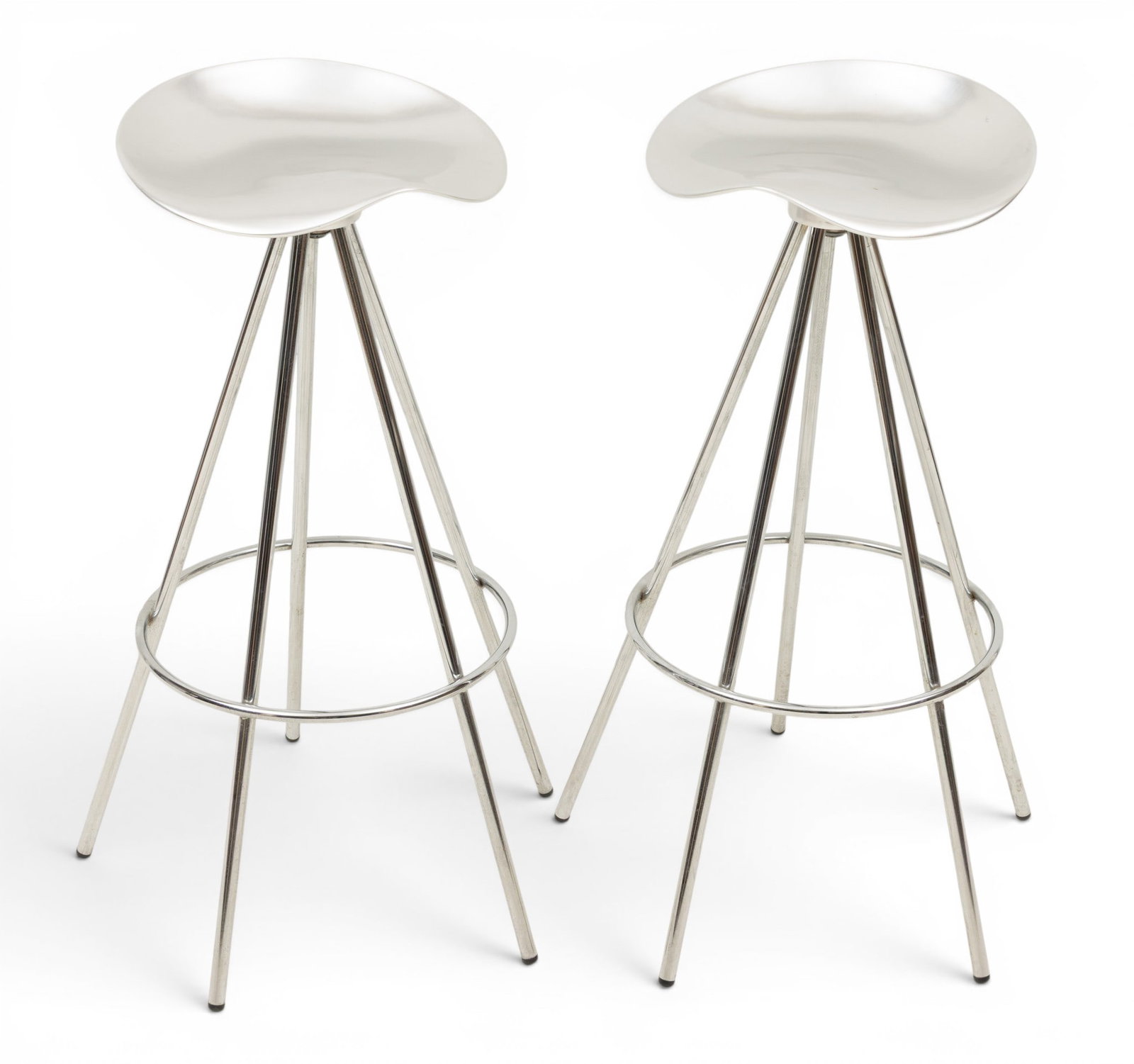 Pepe Cortes for Amat-3 (Spanish) Cast Aluminum 'Jamaica' Barstools, Ca. 1990s, H 32" Dia. 20" 1 PAIR (1 of 5)