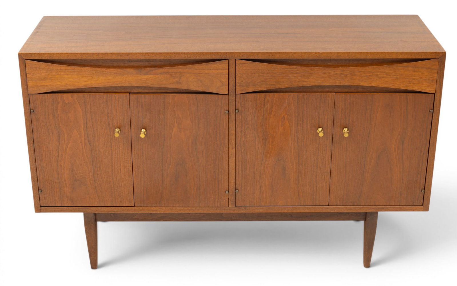 West Michigan Furniture Co. (Holland, MI) Mid Century Modern Walnut Cabinet, Ca. Mid 20th C., H (1 of 7)