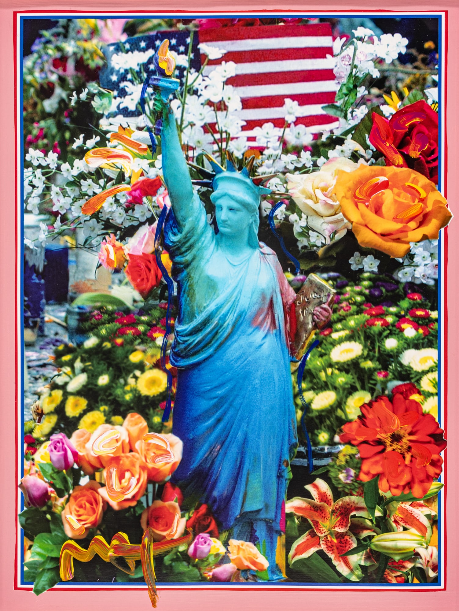Peter Max (American, B. 1937) Mixed Media on Paper 'Land of the Free Home of the Brave II', H 23" W (1 of 6)