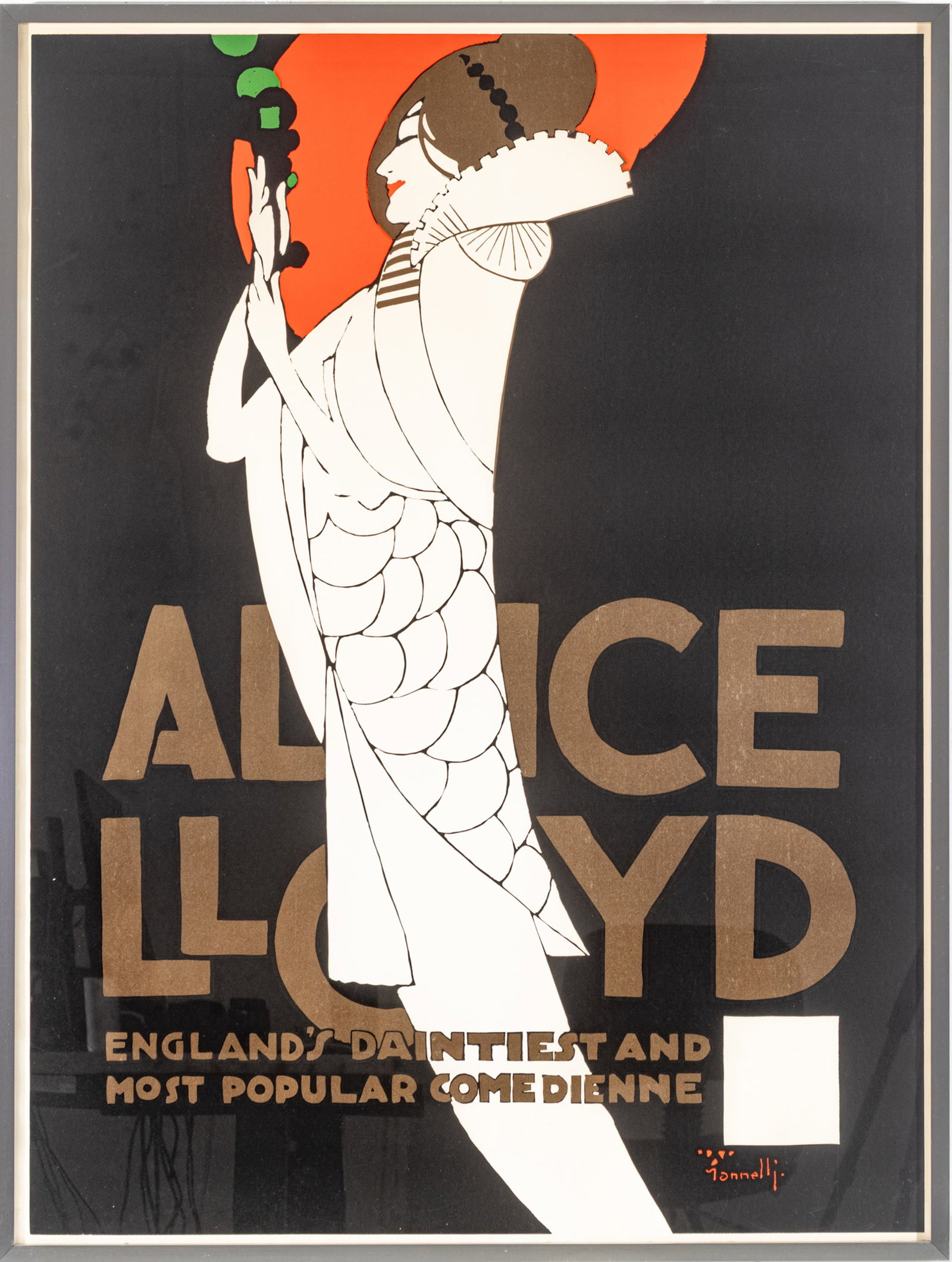 Alfonso Iannelli (AMERICAN/ITALIAN, 1888-1965) Lithograph in Colors on Wove Paper, Ca. 1968, 'Alice: Alfonso Iannelli (AMERICAN/ITALIAN, 1888-1965) Lithograph in Colors on Wove Paper, Ca. 1968, 'Alice Lloyd', H 40" W 30" Alongside his artistic practice, Iannelli was a talented designer, producing hun