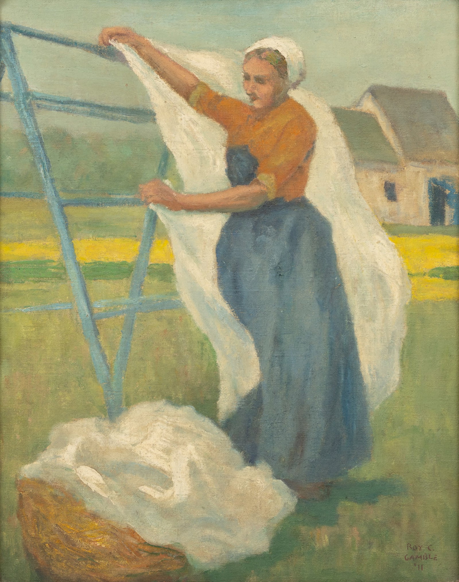 Roy Gamble (American, Michigan, 1887-1972) Oil on Canvas, Ca. 1911, H 23" W 18" (1 of 5)