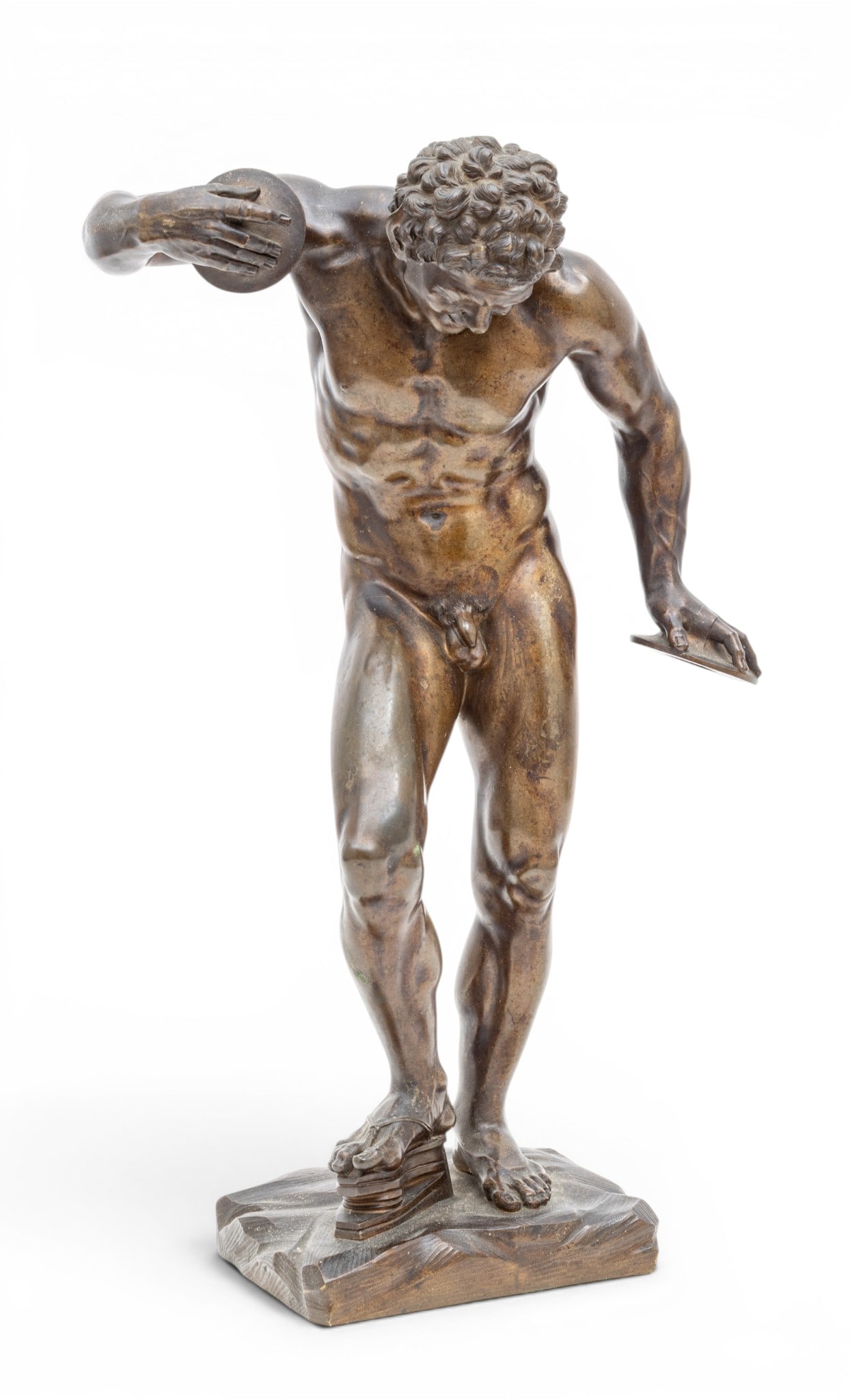 European Grand Tour Bronze Sculpture After the Greco-Roman Dancing Satyr (Kroupezeion), Ca. Early (1 of 7)