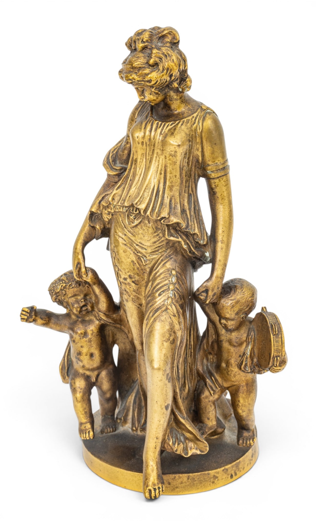 Claude Michel Clodion (French, 1738-1814) Cire Perdue D'ore Bronze Sculpture 1840-1860, 'A Esprit Du: Claude Michel Clodion (French, 1738-1814) Cire Perdue D'ore Bronze Sculpture 1840-1860, 'A Esprit Du Sel (With a Spirit of Salt)', H 8.75" W 5.5" Depth 4.5" Signed and titled on base. Depicting a Maid
