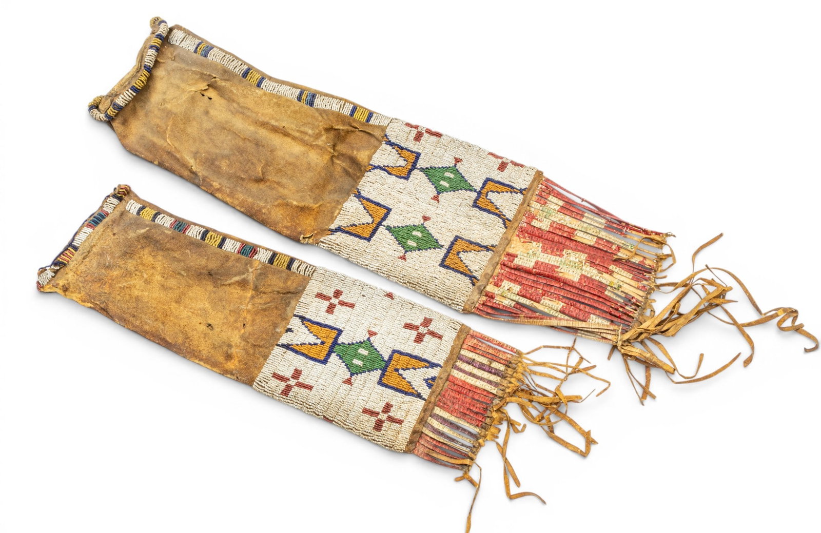 Native American, Plains Region, Leather, Quill, and Beadwork Pipe Bags, Ca. Late 19th C., 3 PCS (1 of 5)