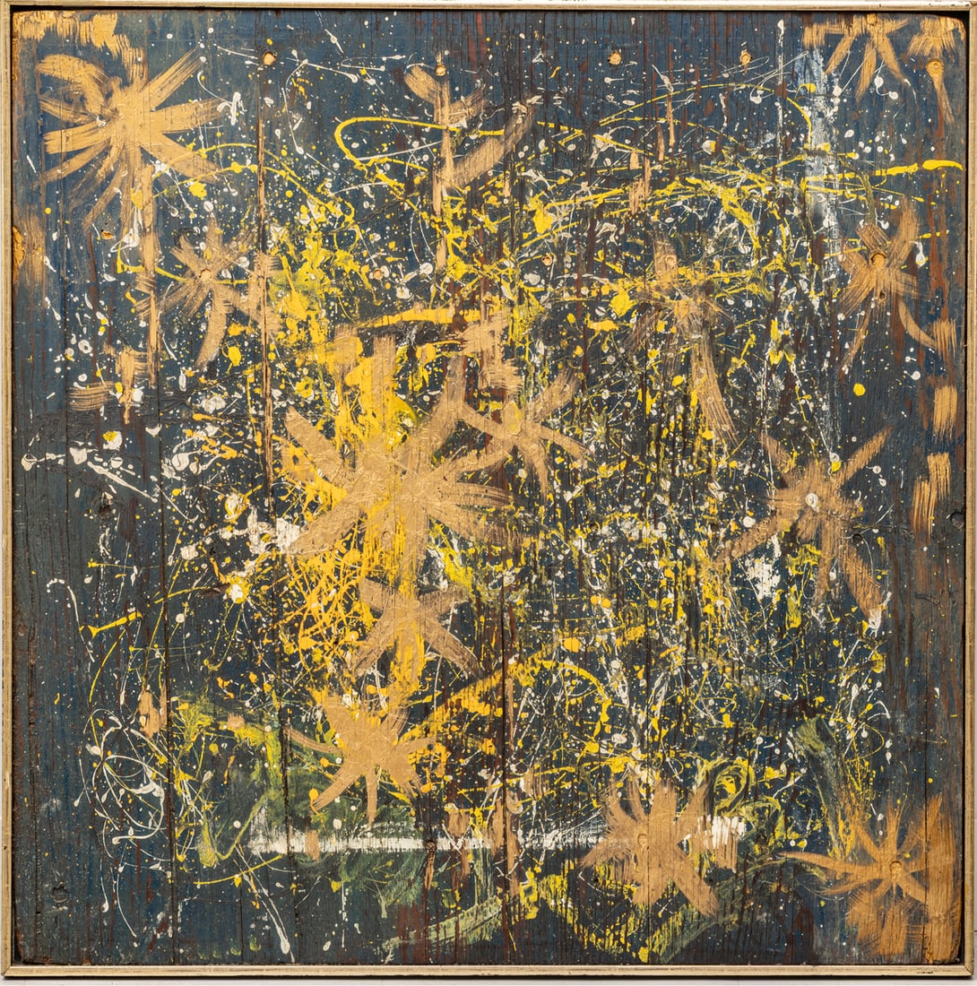 American Oil on Panel, Abstract, Ca. 1970-80, H 48" W 48" (1 of 6)