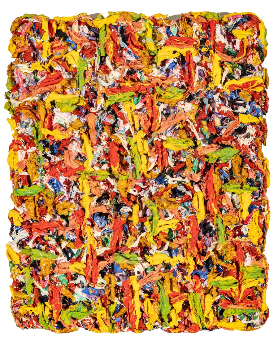 Jill Castlelove (American, 20th C.) Heavy Impasto Oil on Canvas, 1994, 'Cleopatra', H 14.5" W 12" (1 of 8)