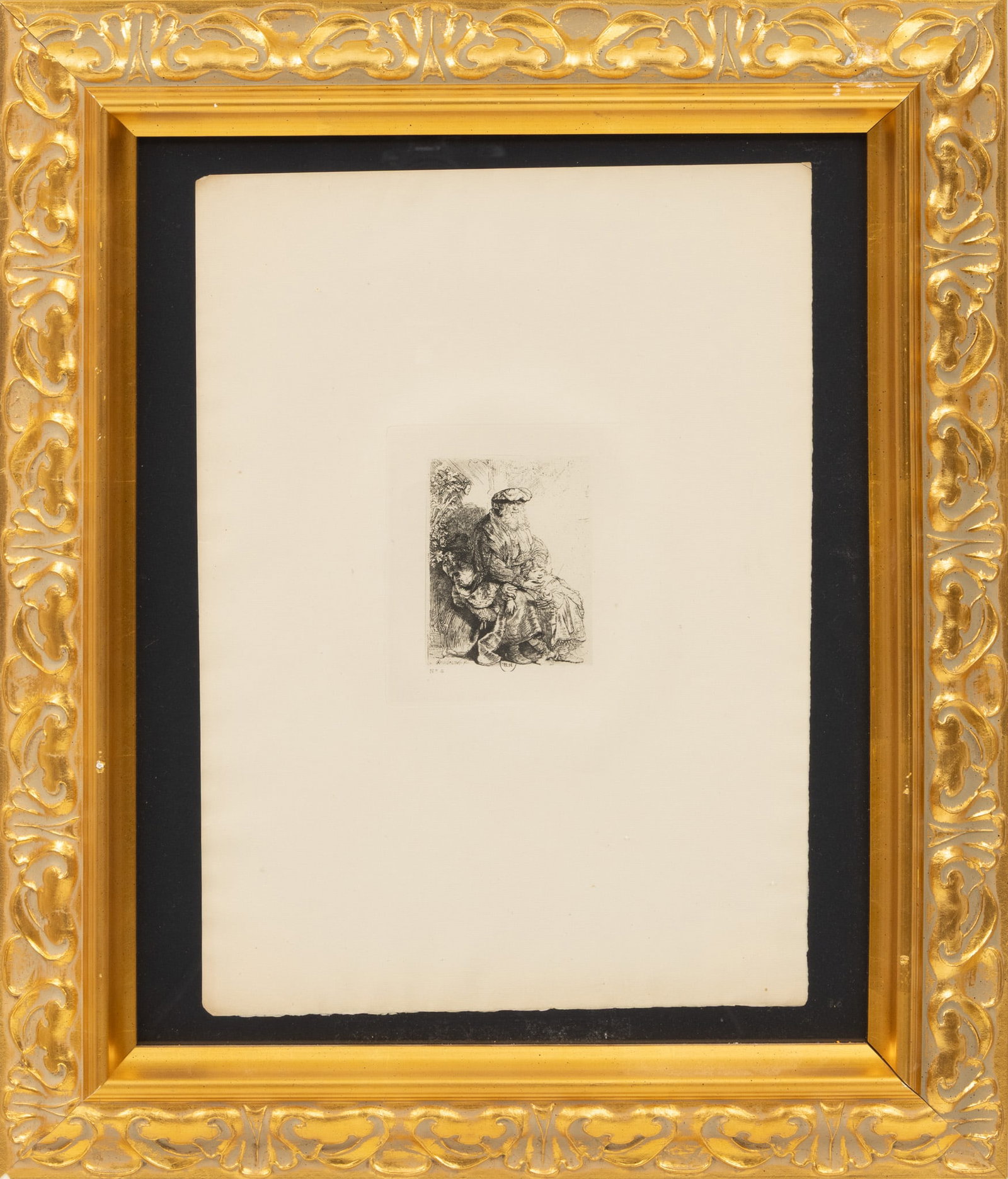 After Rembrandt Van Rijn (Dutch, 1606-1669) Heliogravure on Paper, Ca. 1880, H 4" W 3" 2 PCS (1 of 10)
