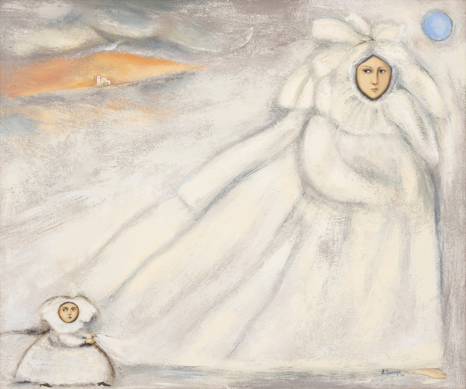 Leticia Tarrago (Mexican, B. 1940) Oil on Canvas, 2006, 'La Novia', H 38.5" W 46" (1 of 8)