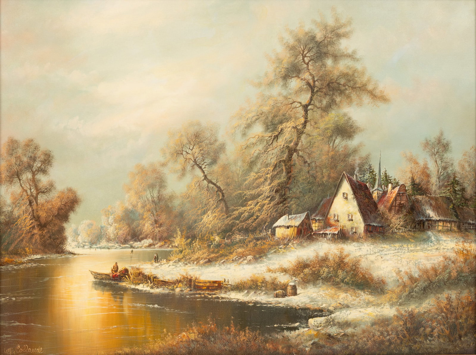 Oil on Canvas 'Snowy River Landscape', H 29" W 39" (1 of 6)
