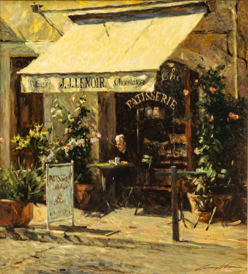 Leonard Wren (American, B. 1940) Giclee on Canvas 'Provence Patisserie', SN: 130/195, H 30" W 30" (1 of 6)