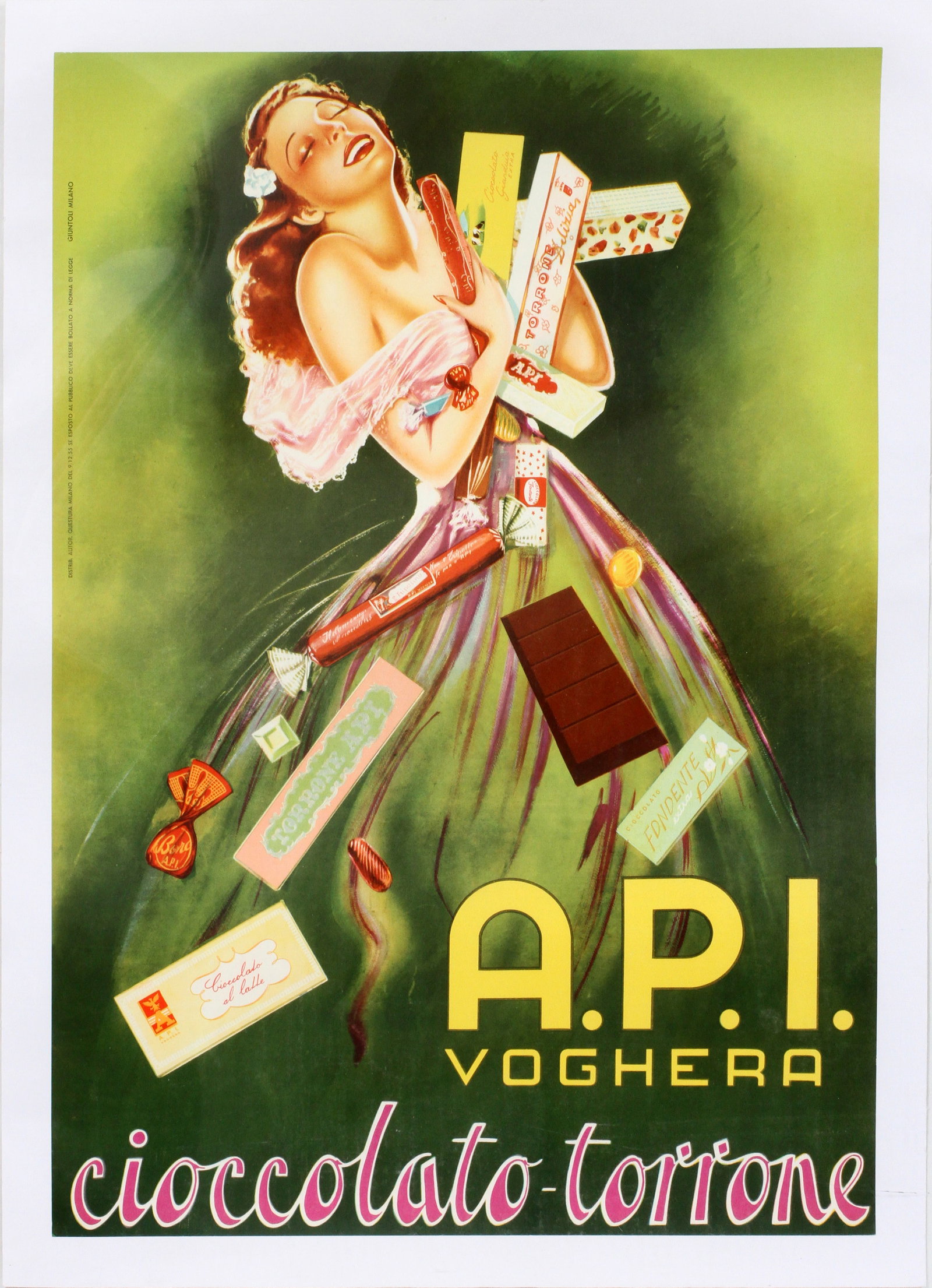 A.P.I Voghera Poster, 1955, H 26" W 19" (1 of 2)