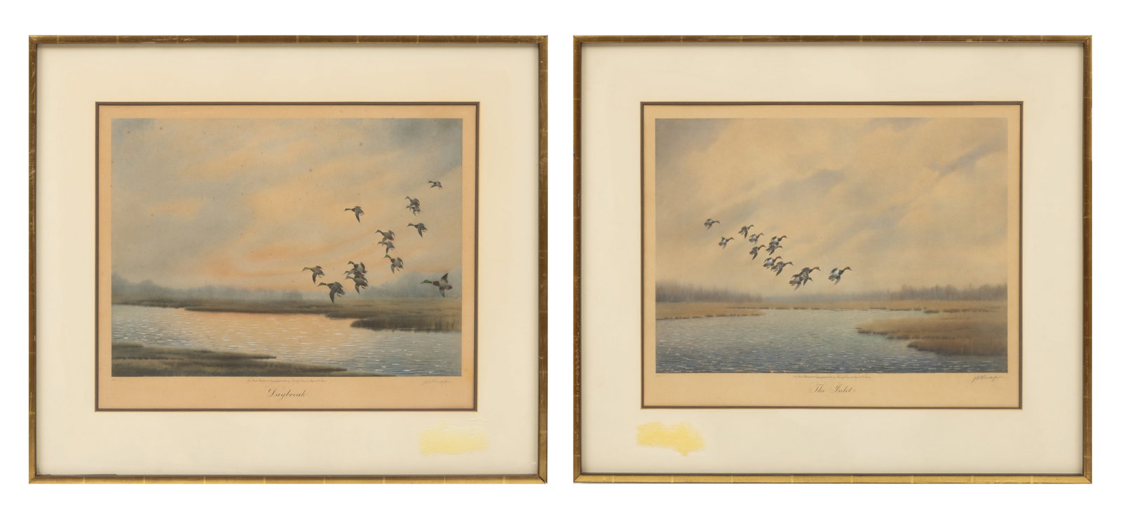 JD Knapp (American, 1881-1962), Ca. 1940's, H 14.5" W 19.5" 1 PAIR (1 of 15)