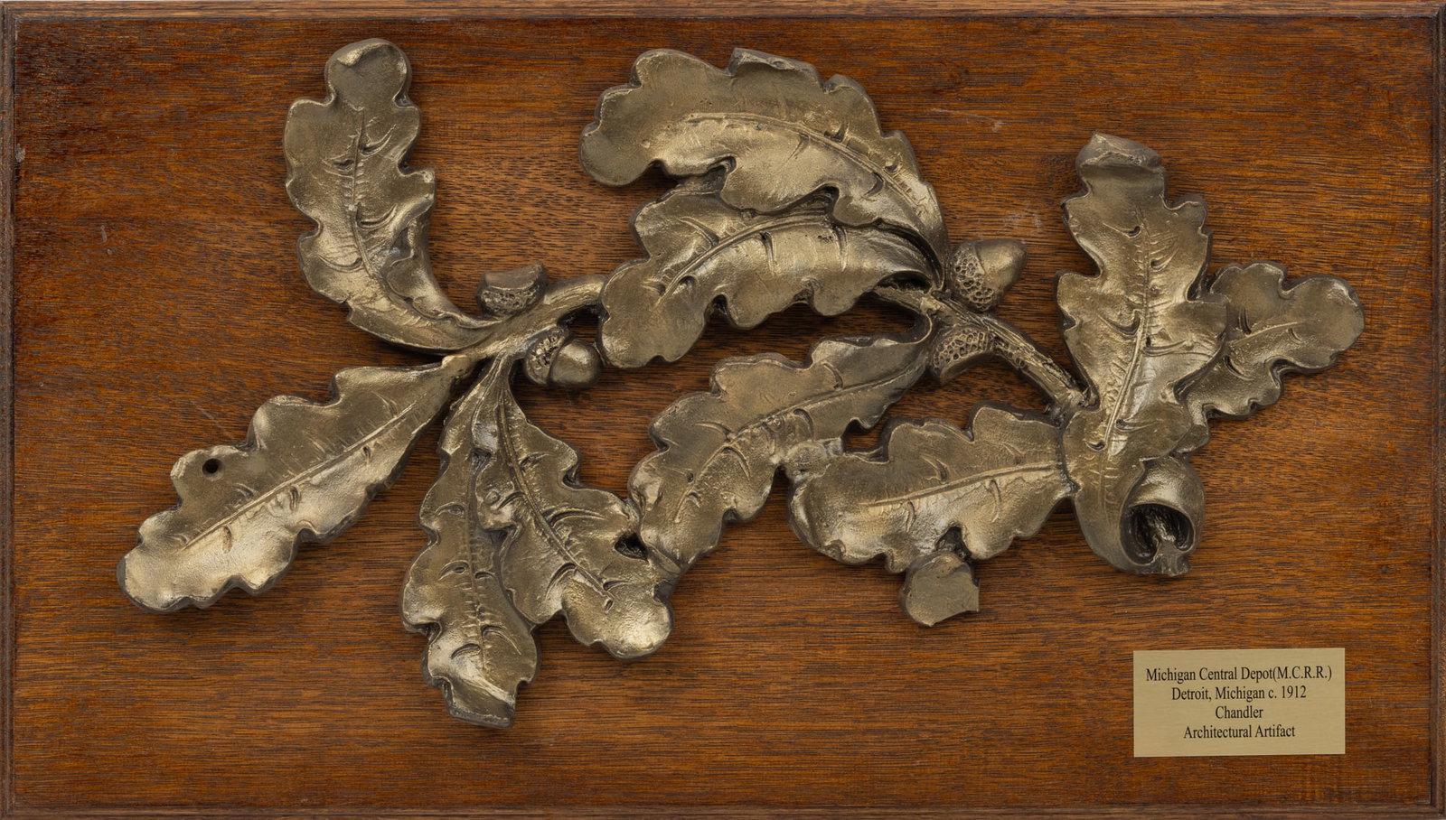 Cast Iron Floral and Leaf-form Architectural Element from the Michigan Central Station H 13" W 23" (1 of 7)