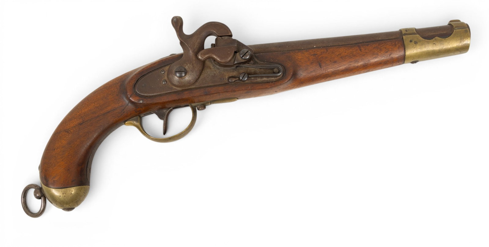 Austrian Model 1851 Tube Lock Dragoon Pistol, 1850s, L 17.5" (1 of 6)