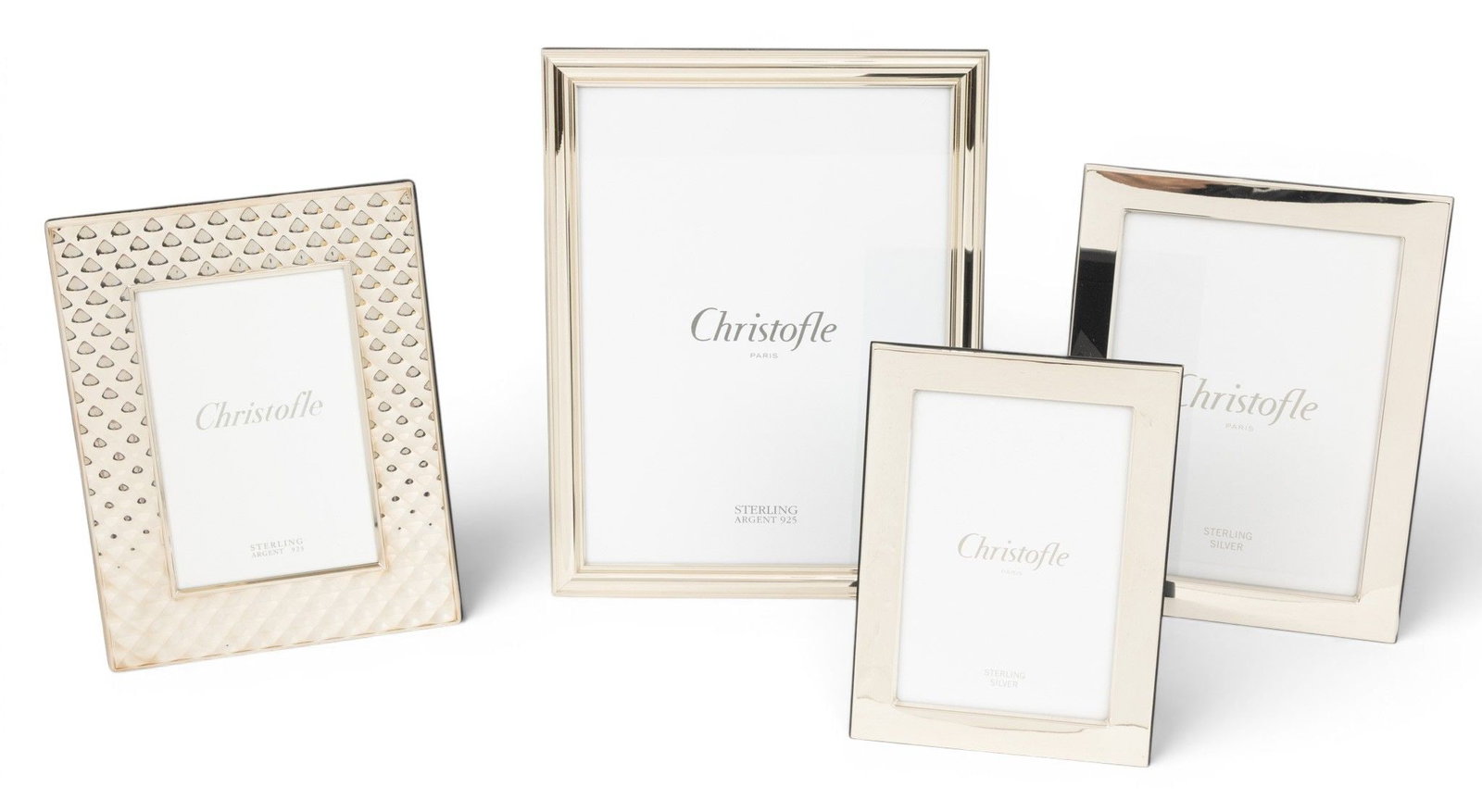 Christofle (French, B. 1830) Sterling Silver Picture Frames 4 PCS (1 of 3)