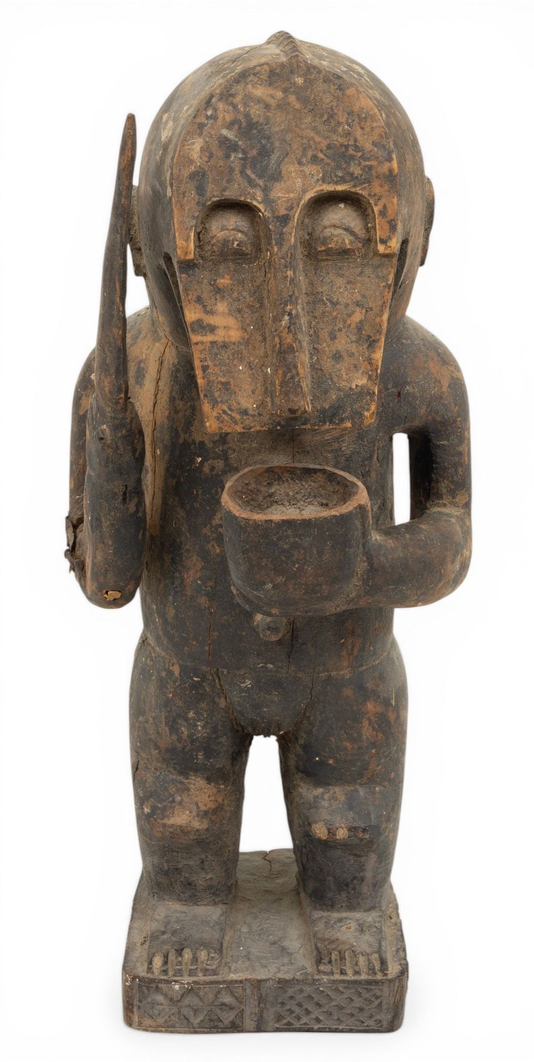 Baule (Ivory Coast) Carved Wood Standing Figure, Ca. Early 20th C. (1 of 4)
