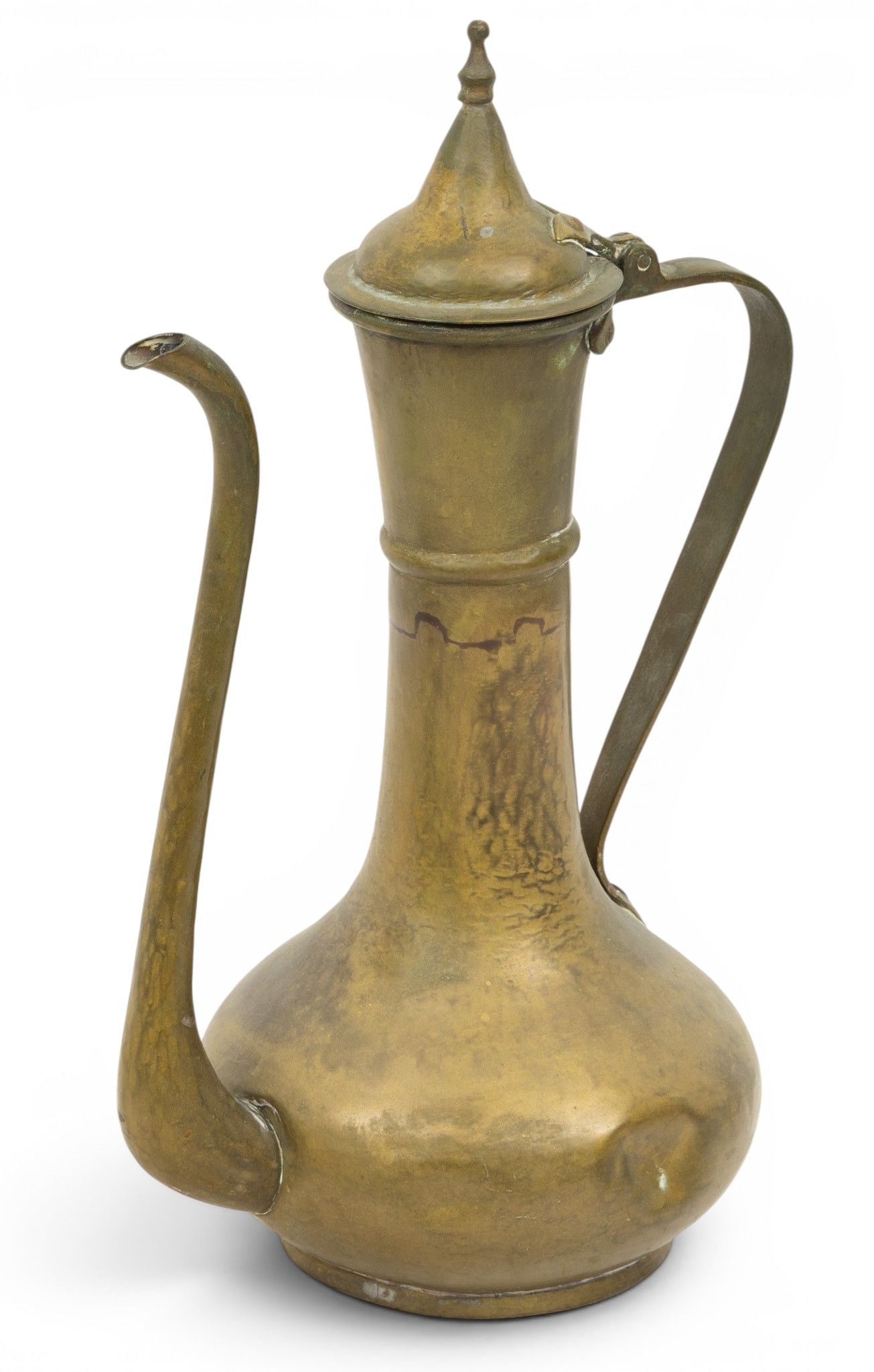 Syrian Moorish Brass Teapot 1900, H 12.5" W 7" (1 of 5)