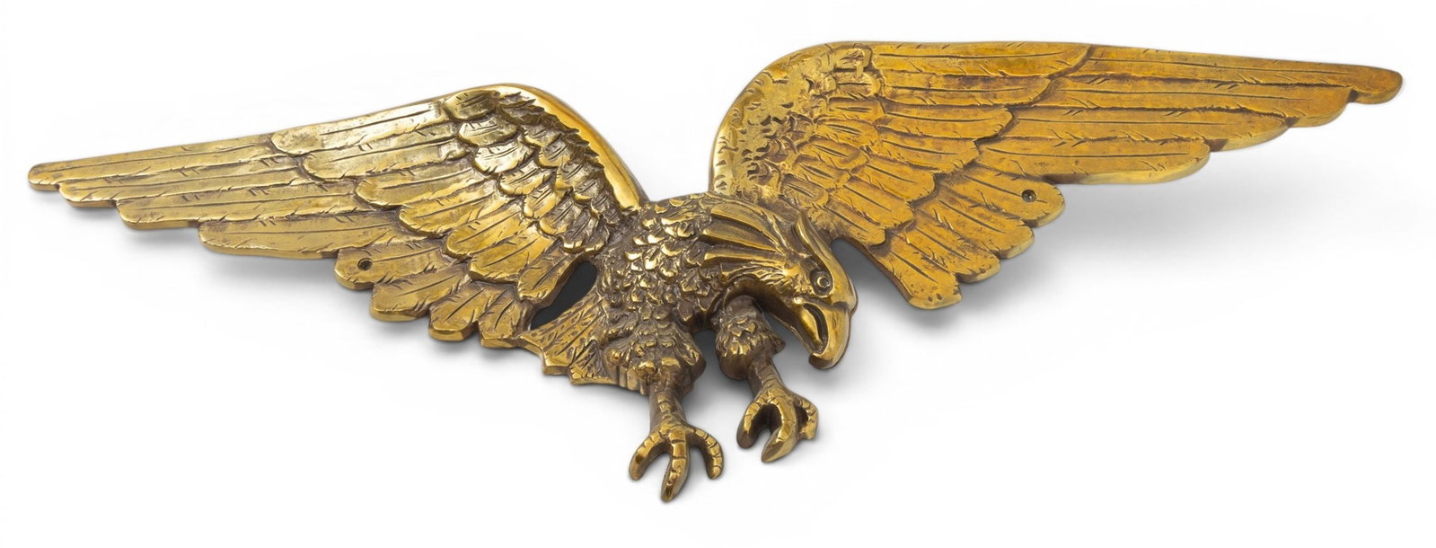 Brass American Eagle, Ca. 20th C., H 13" W 42" (1 of 3)