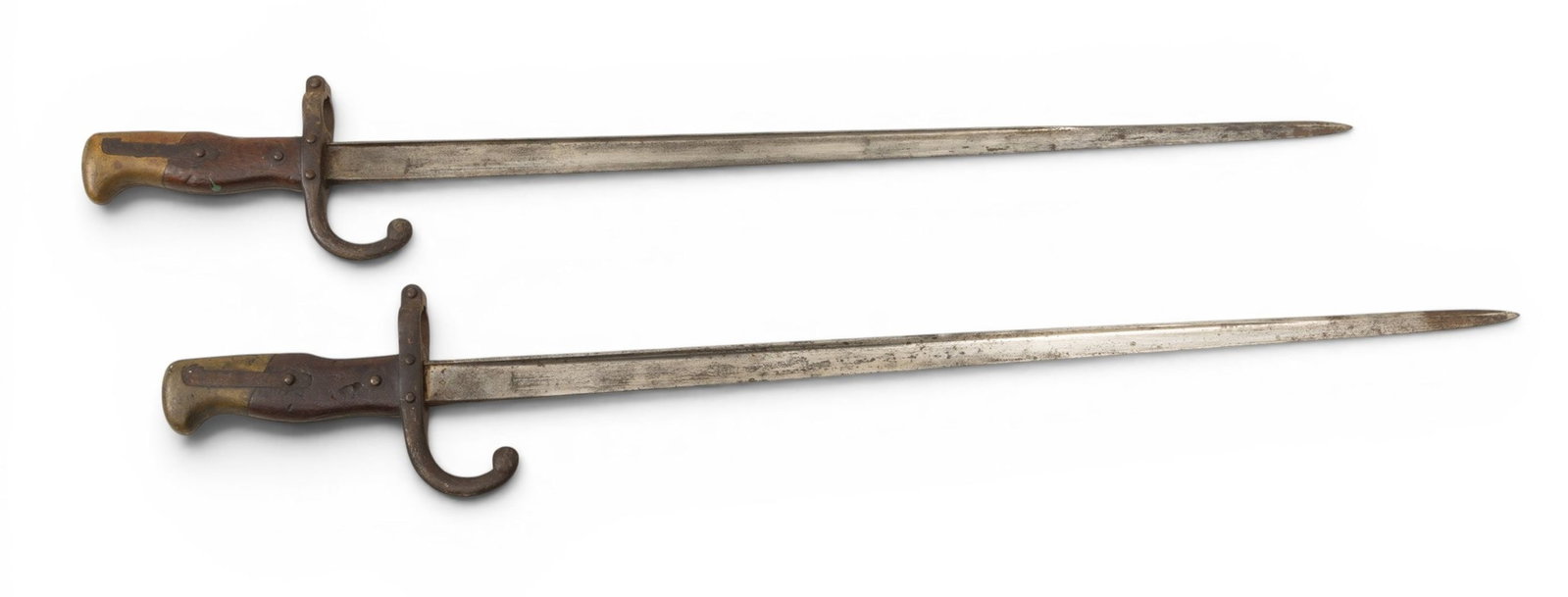 French Model 1874 Gras Rifle Sword Bayonets, L 26" 2 PCS (1 of 5)