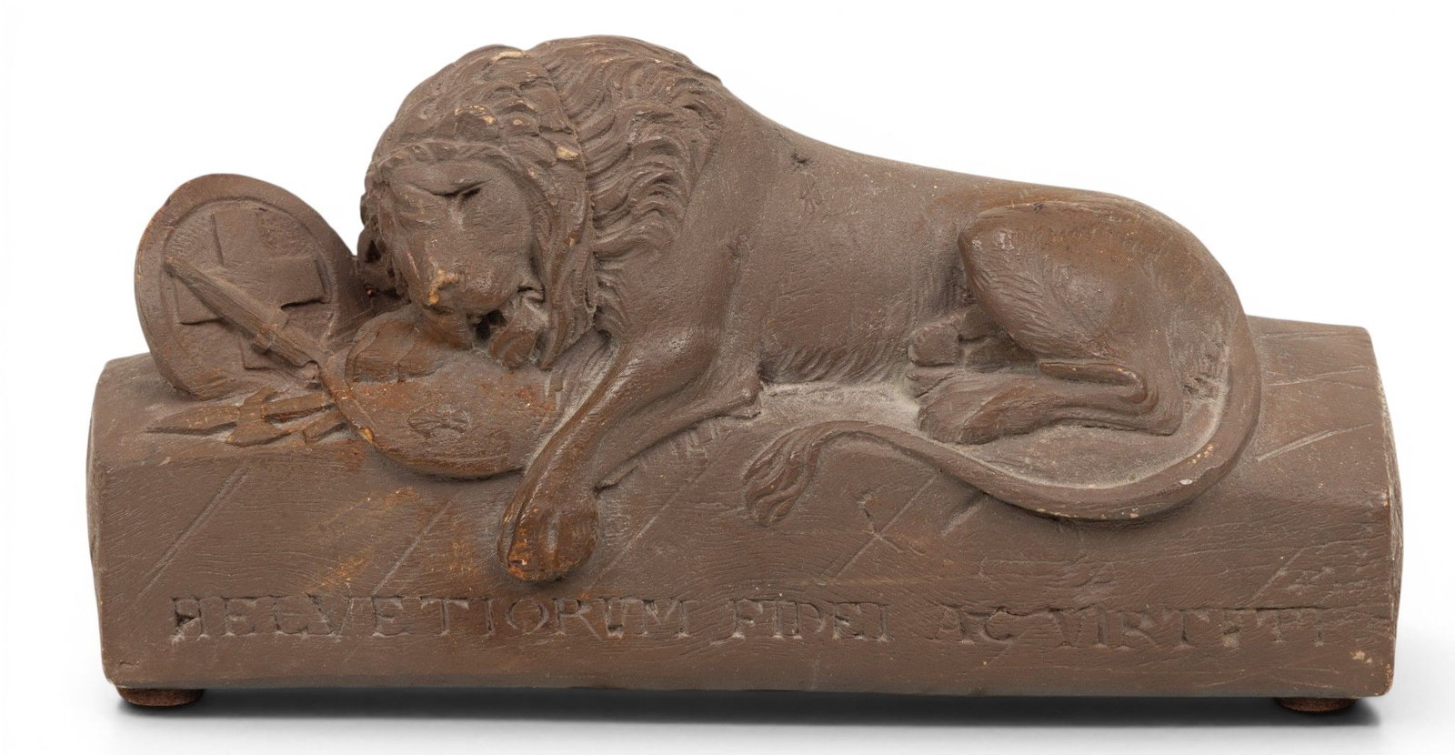 Lion of Lucerne Composition Sculpture H 4" L 8" (1 of 5)