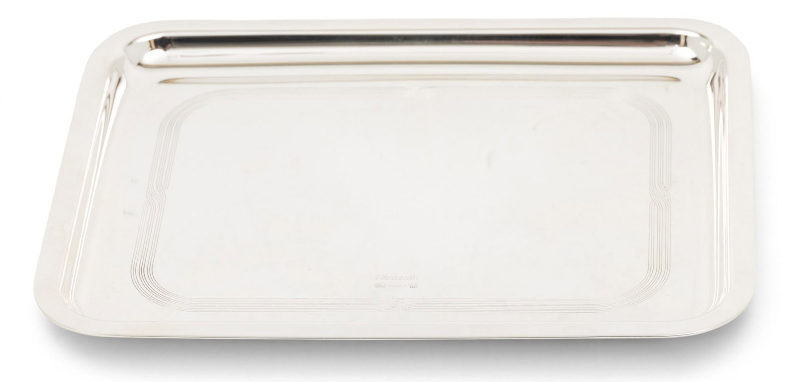 Christofle (French, B. 1830) Silverplate Tray W 6.25" L 7.75" (1 of 5)