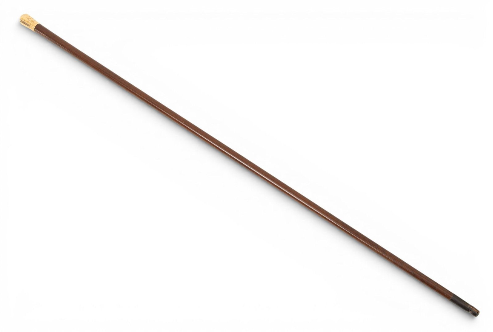 English 12kt Gold Handled Walking Stick, Henley Royal Regatta, 1914, L 35.75" (1 of 3)