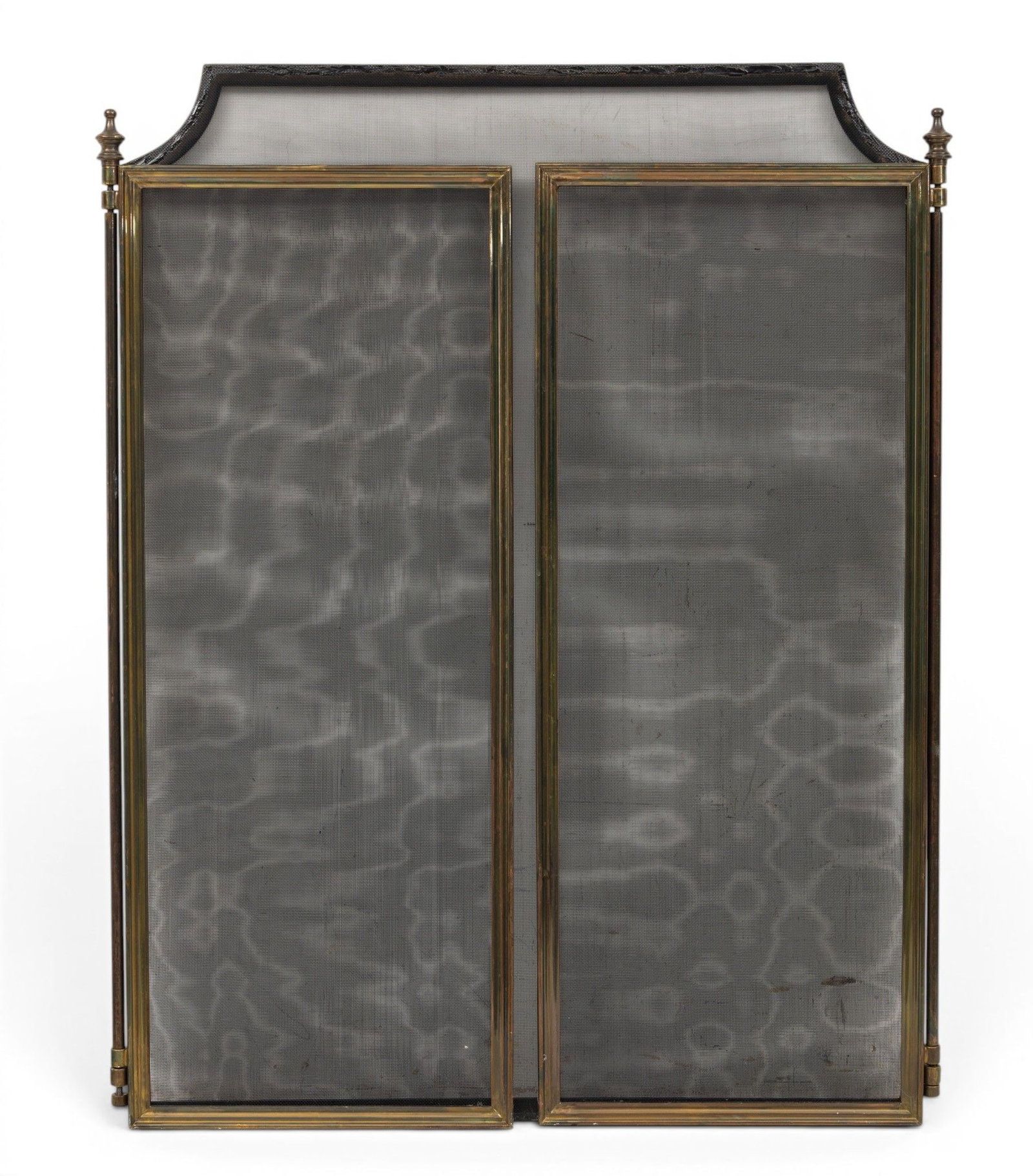 Two Fold Brass Fireplace Screen 1950, H 31" W 24" 1 PC (1 of 3)