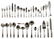 CHRISTOFLE 'PERLES' DINNER SET, 345 PCS, FOR 17 - 7