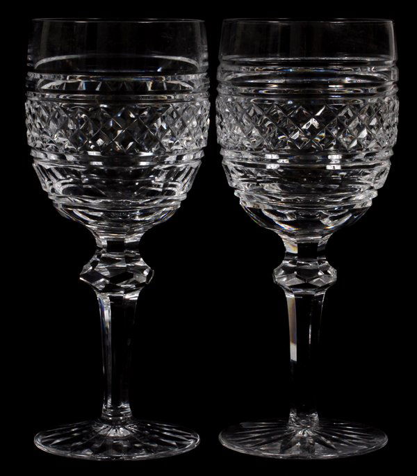 WATERFORD 'CASTLETOWN' 12 CRYSTAL WATER GOBLETS