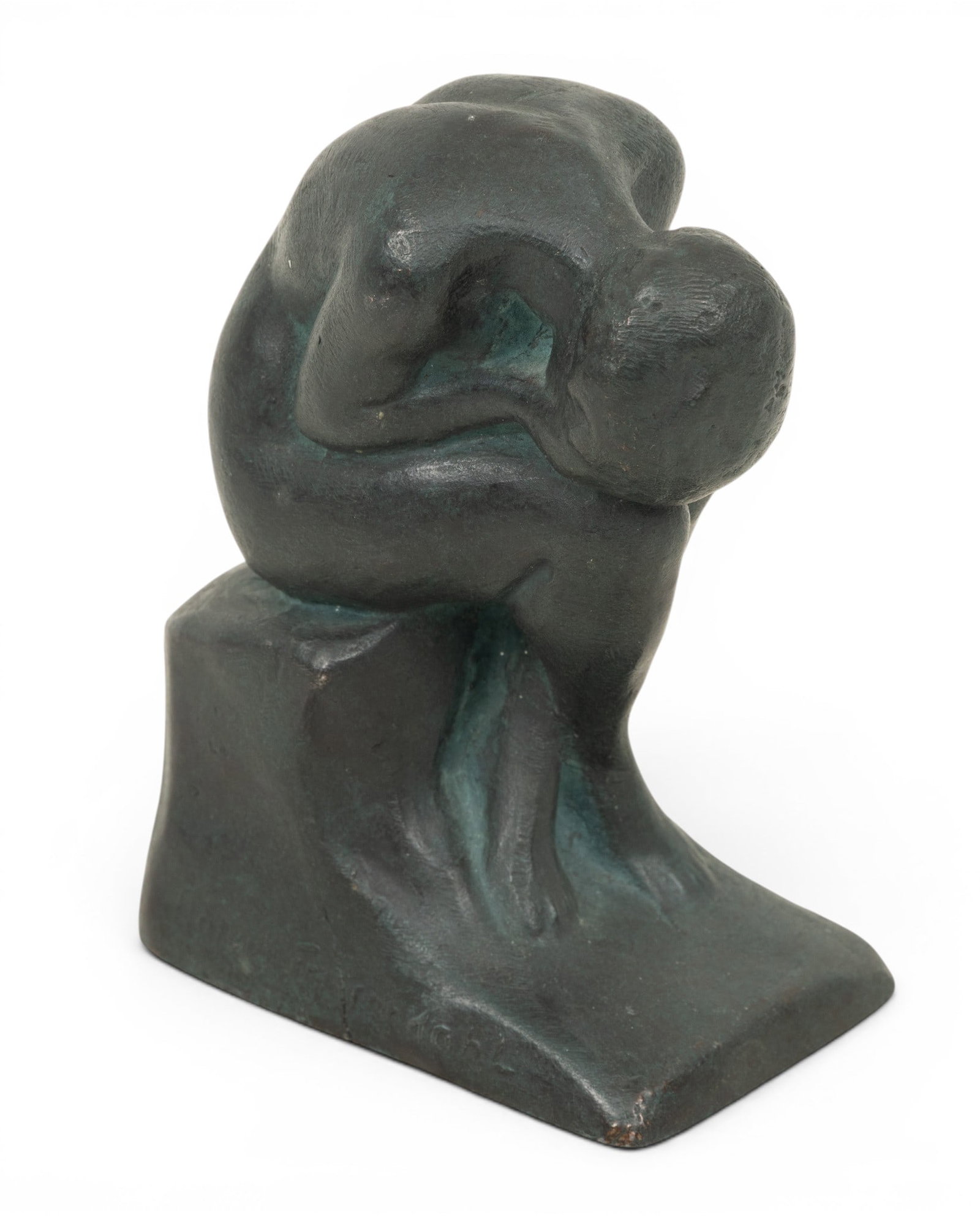 Halvar Frisendahl (Swedish, 1889-1953) Original Bronze Sculpture, Ca. 1917, 'Sorrow (Sorg)', H 4" W (1 of 7)