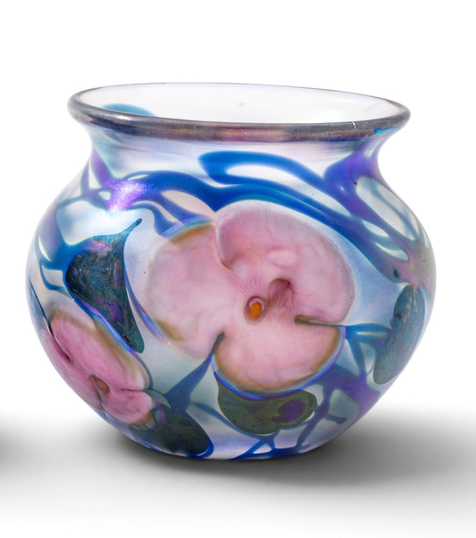 Charles Lotton (American, B. 1935) Blown Art Glass Vase 1976, H 3" 1 PC (1 of 7)